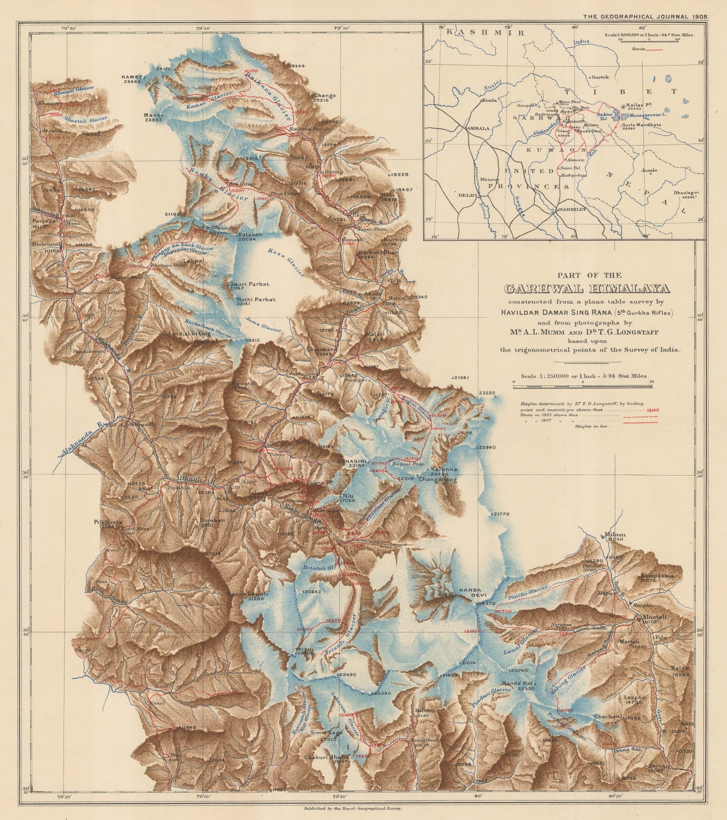 Royal Geographical Society (RGS), Nanda Devi National Park, Himalayas, 1908