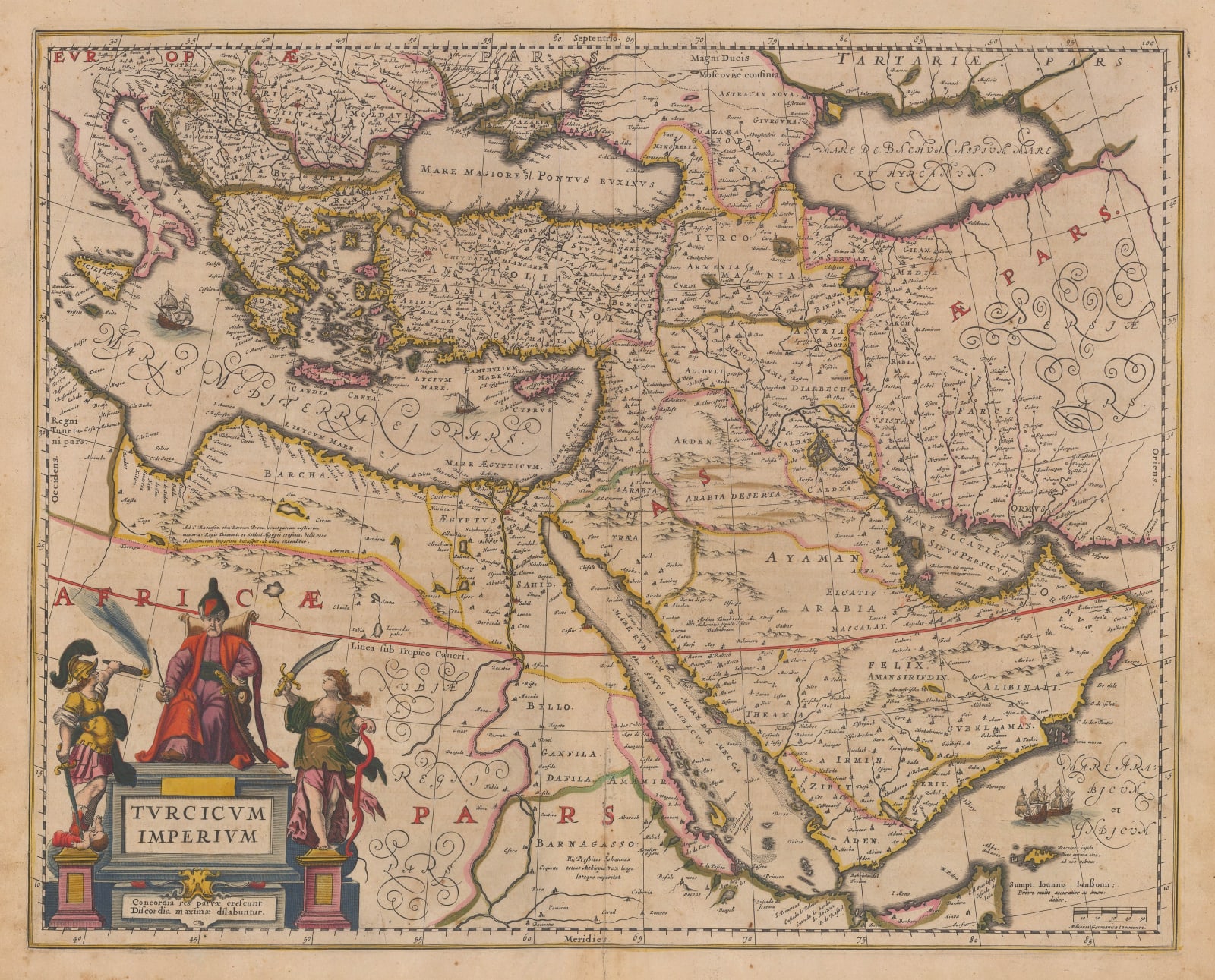 Jan Jansson, The Middle East, 1640 c.