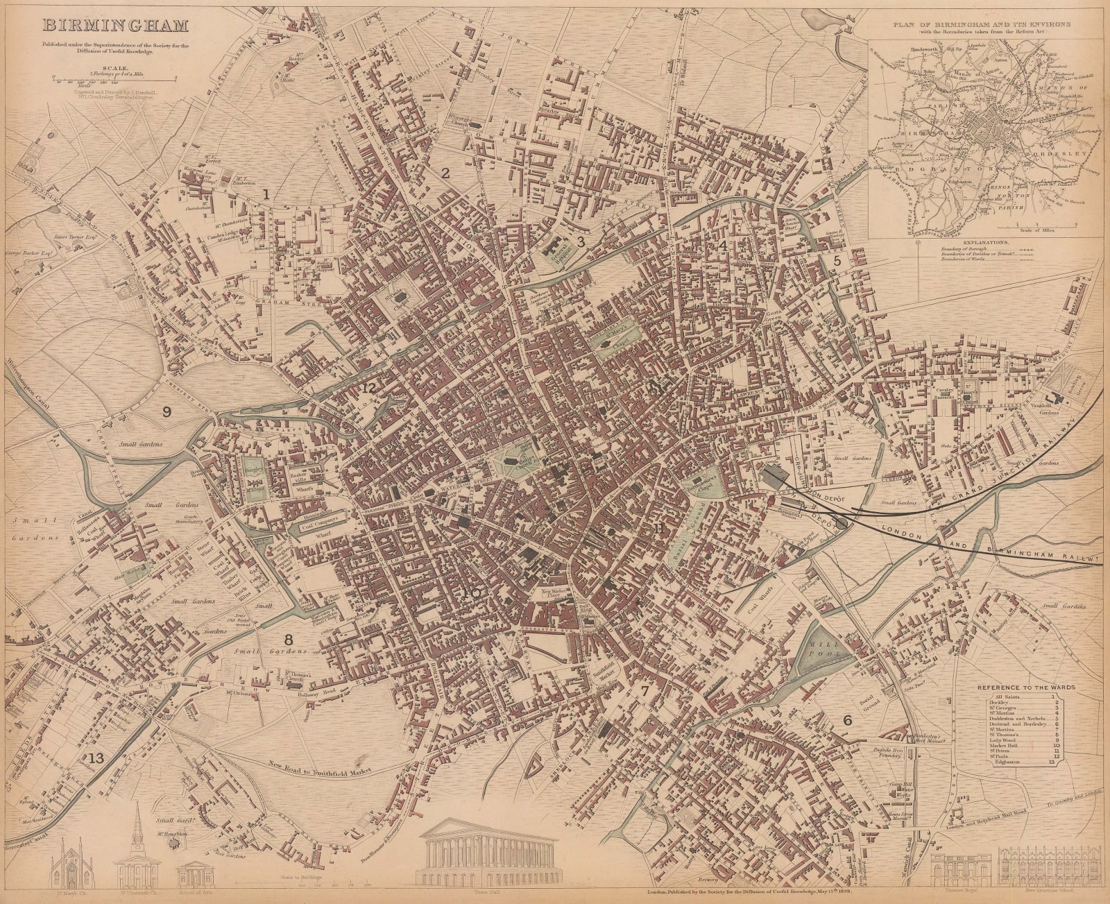 Society for the Diffusion of Useful Knowledge (SDUK), Birmingham, 1839 c.