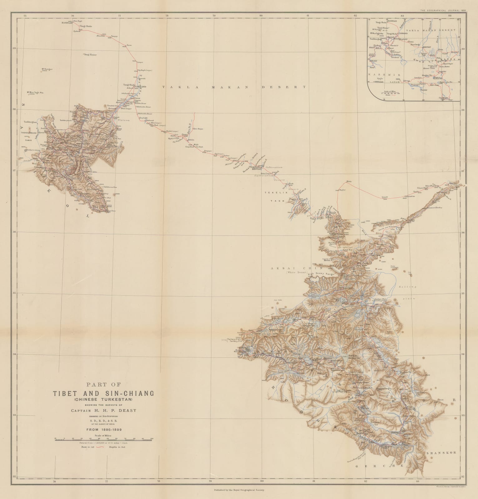Royal Geographical Society (RGS), Part of Tibet and Sin-Chiang, 1900