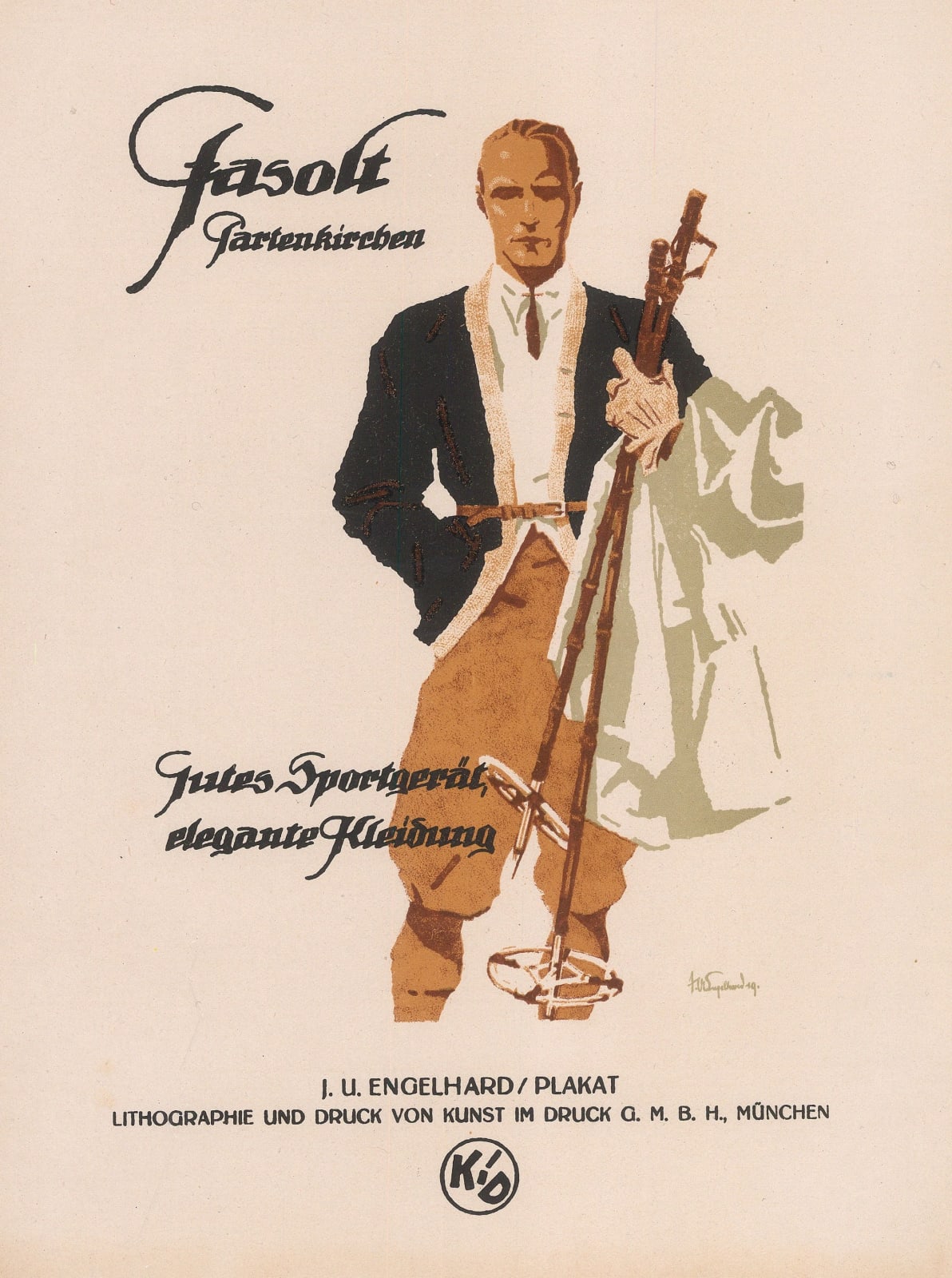 J.U. Engelhard, Skiing - Advertisement, 1919 c.