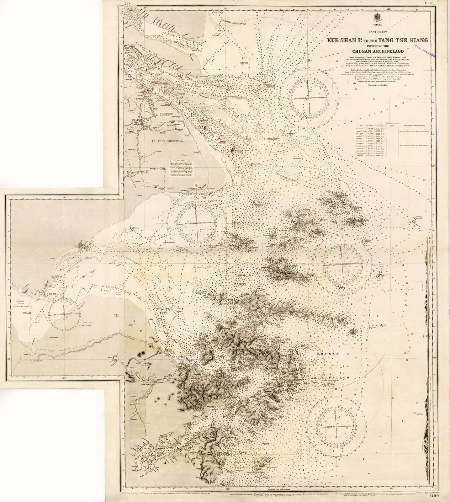 British Admiralty, Kue Shan Is. to the Yang Tse Kiang including the Chusan Archipelago, 1922