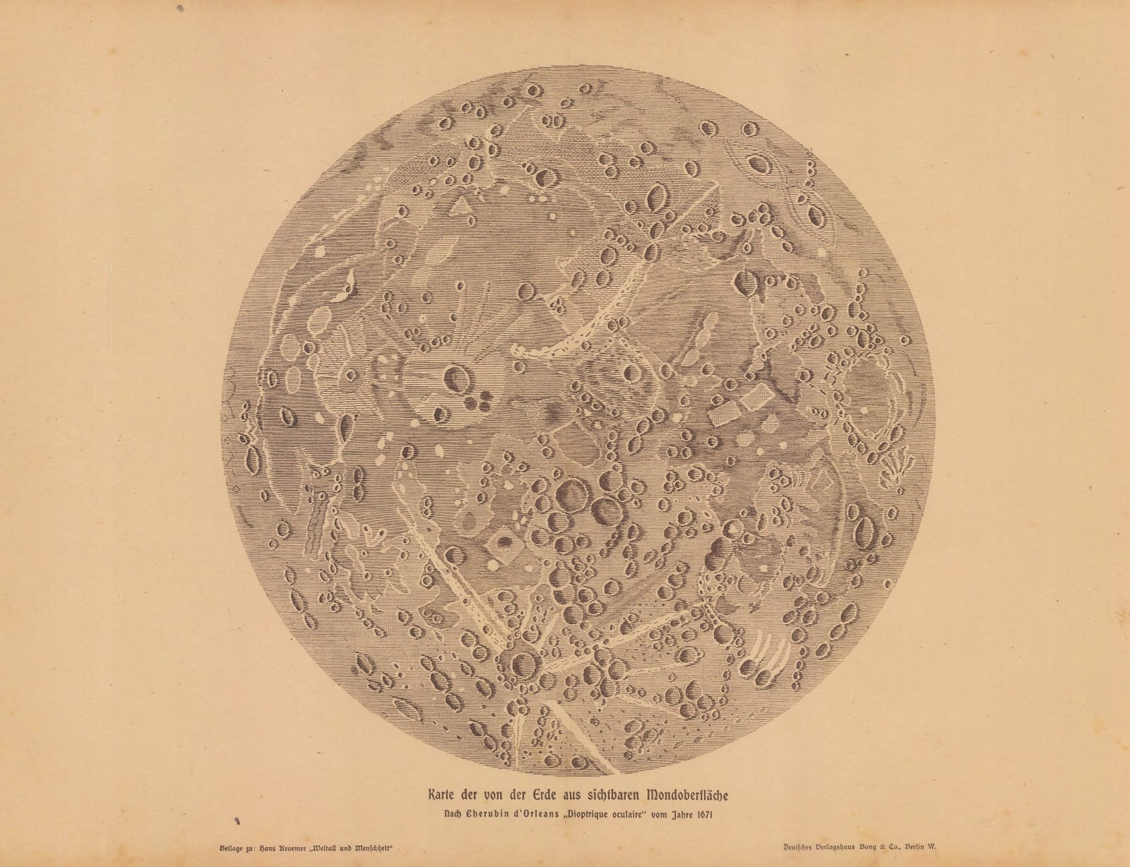 Hans Krämer, Near Side of the Moon, 1905