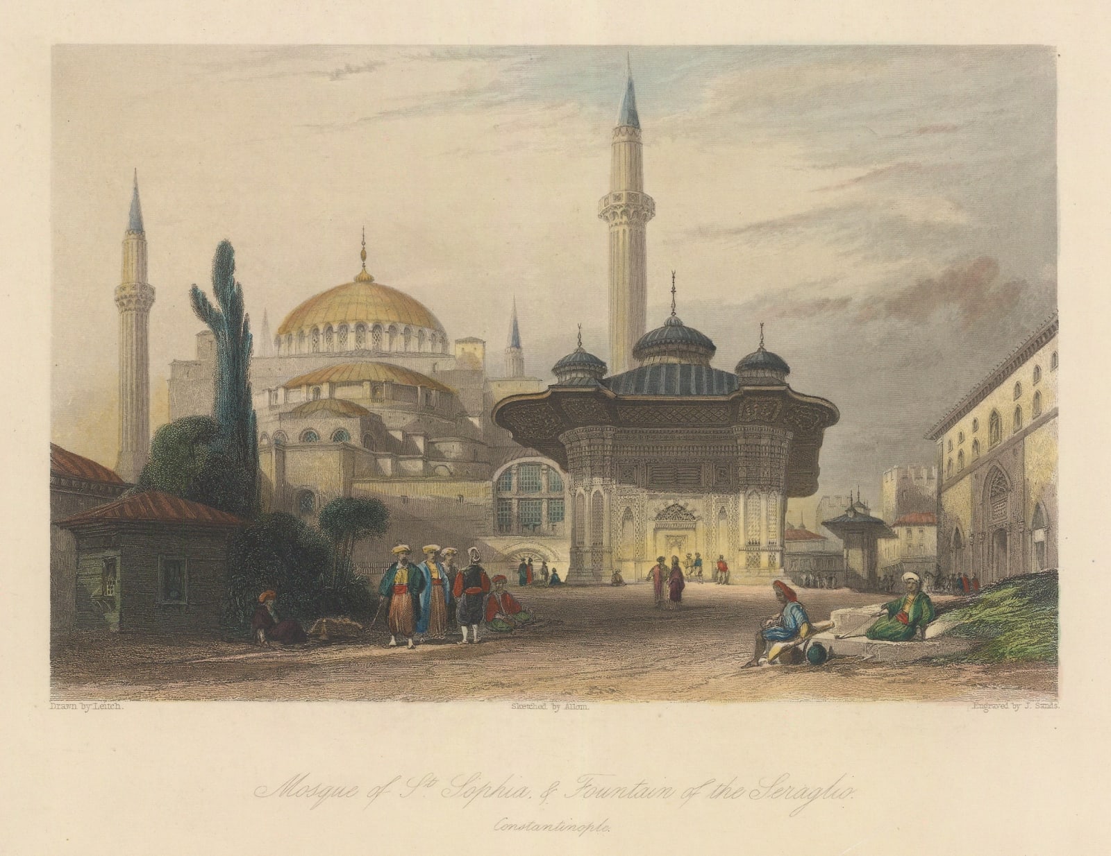 Thomas Allom, Turkey - Istanbul / Constantinople, St Sophia, 1838