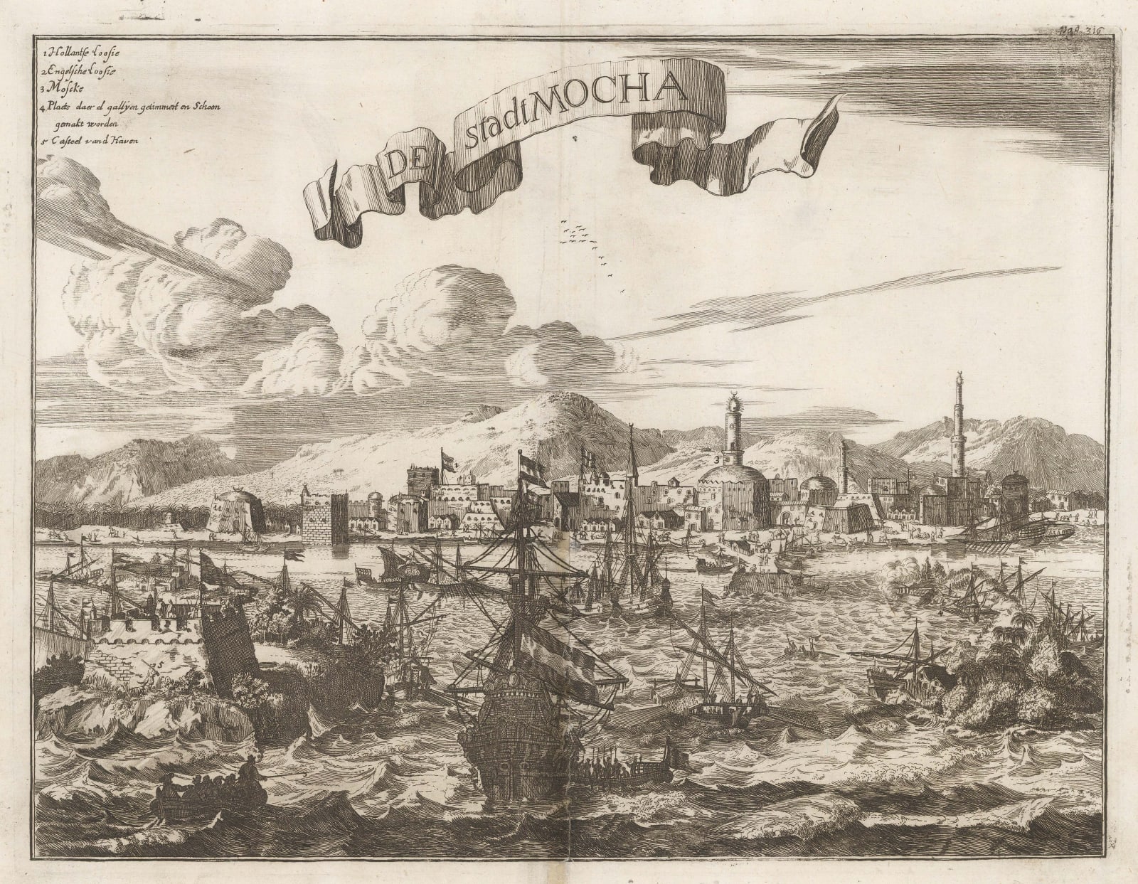 Arnoldus Montanus, Yemen - Mocha, 1670 c.