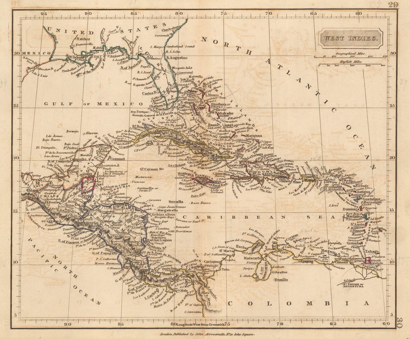 John Arrowsmith, West Indies, 1842
