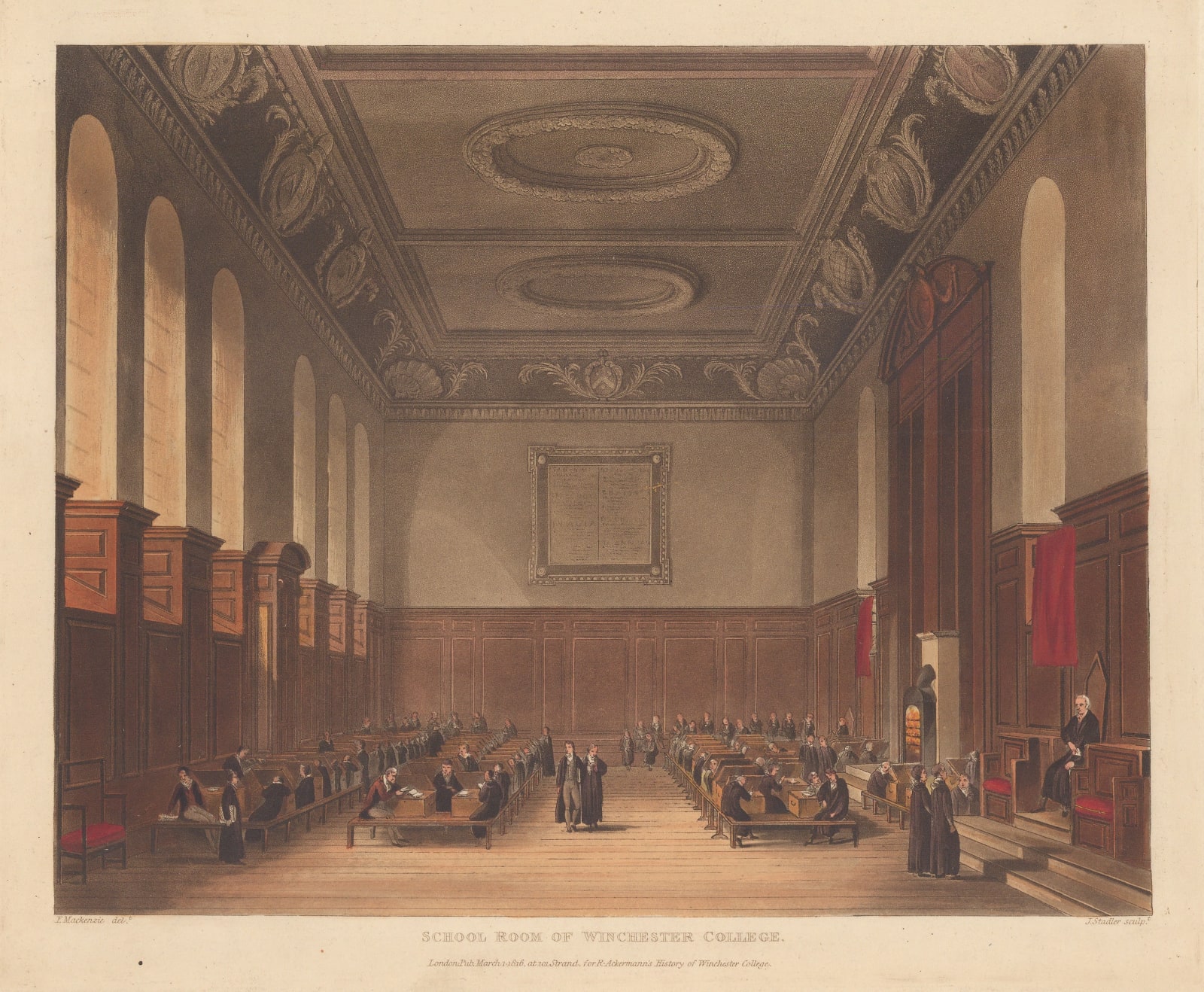 Rudolph Ackermann, Winchester College, Hampshire, 1816