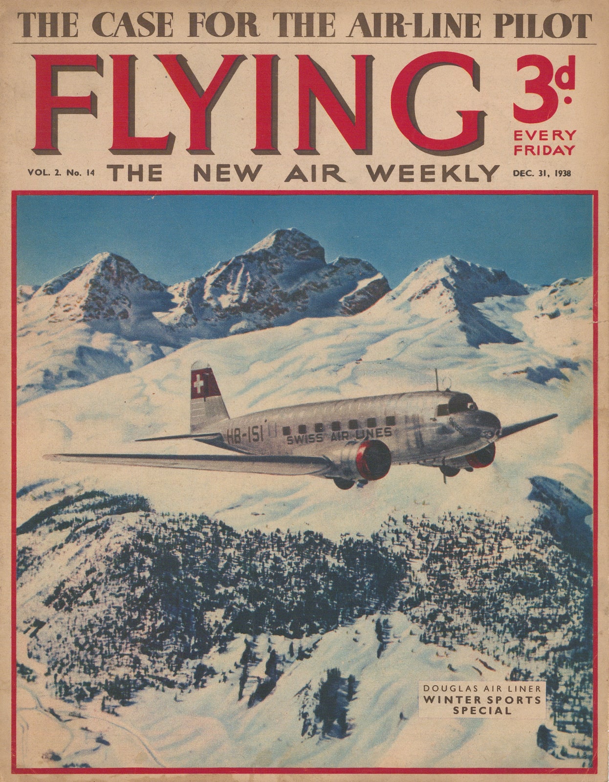 Flying Magazine, Aviation - Swiss airlines, 1938