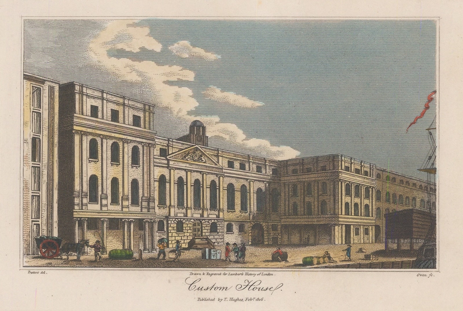 Thomas Hughs, London - Custom House, 1806