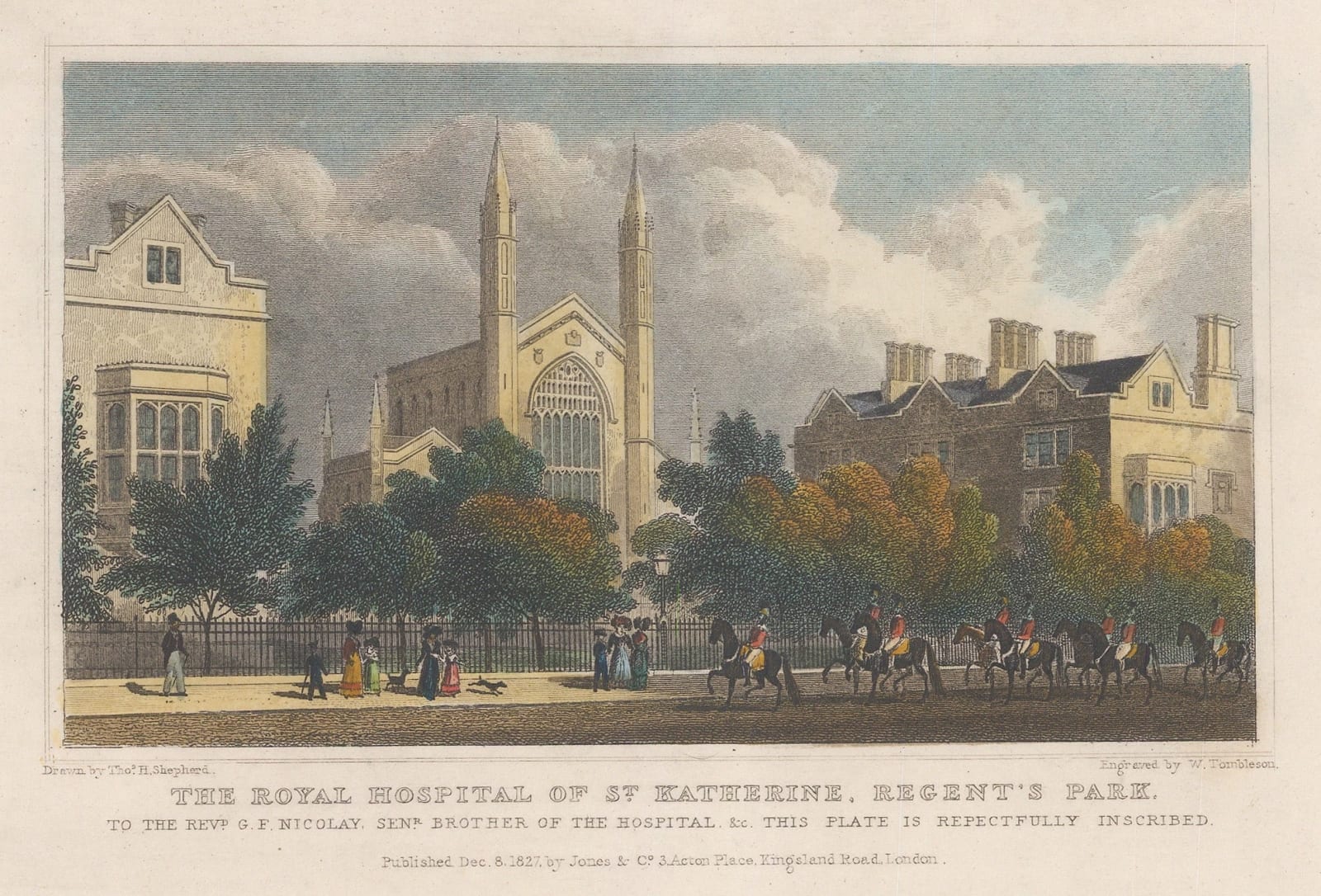 Thomas Shepherd, London - St. Katherine's Hospital, Regent's Park, 1827