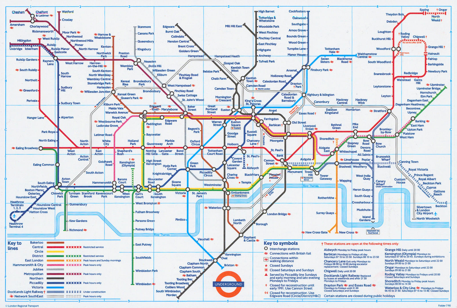 London Underground, Tube Centenary - 100 years of Underground Electric Railways, 1990