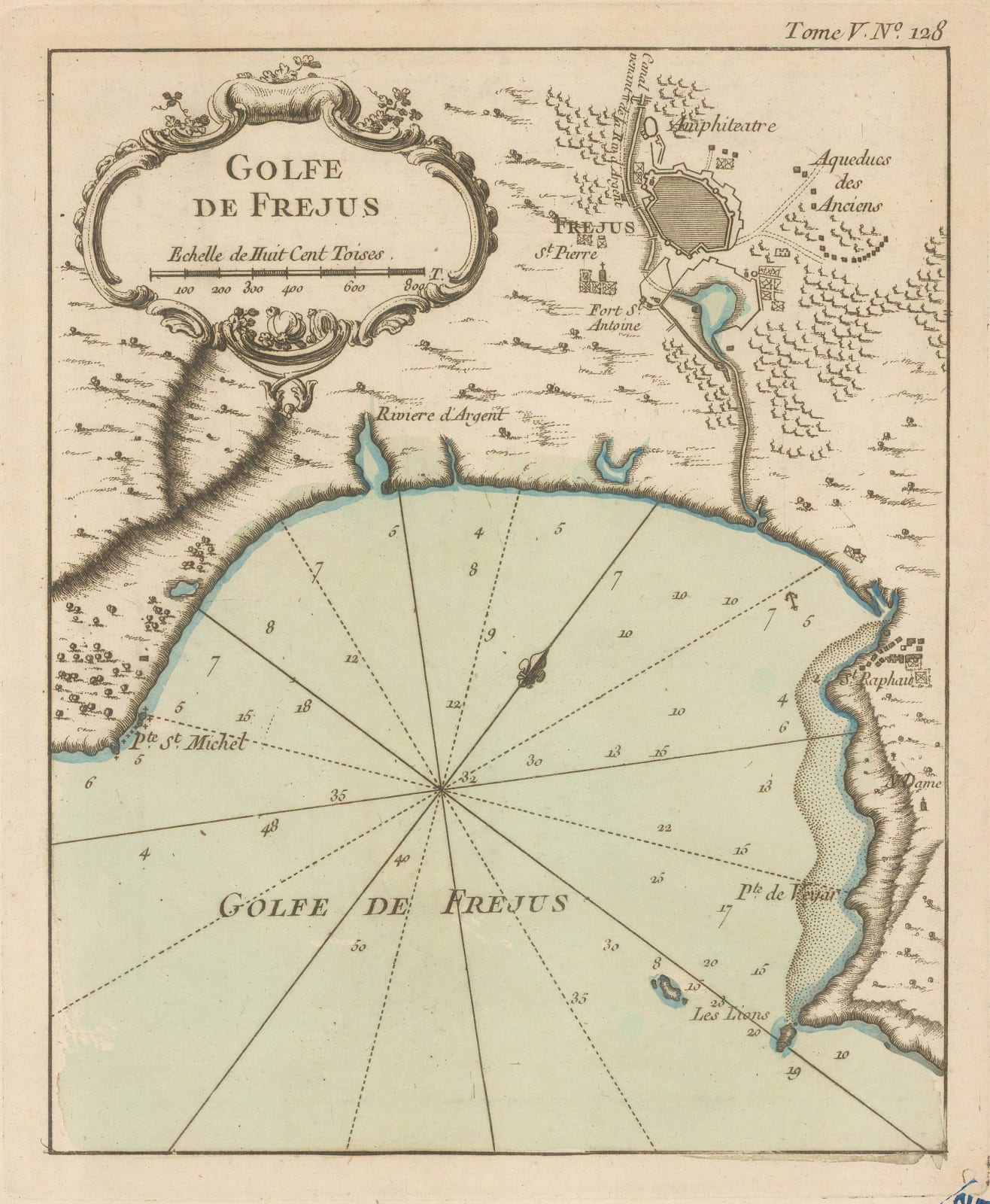 Jacques-Nicolas Bellin, Gulf of Frejus, Provence, 1764