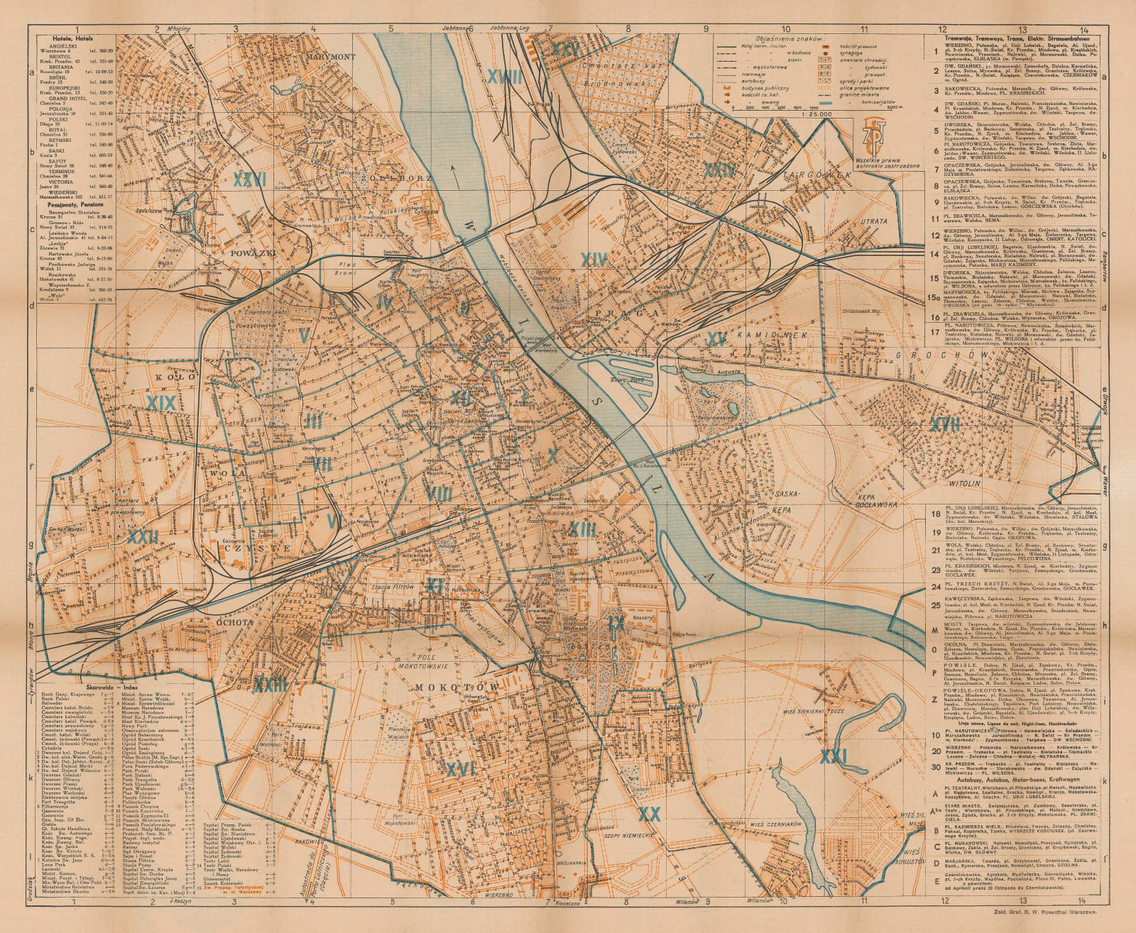 B. Rosenthal, Plan of Warsaw, 1935