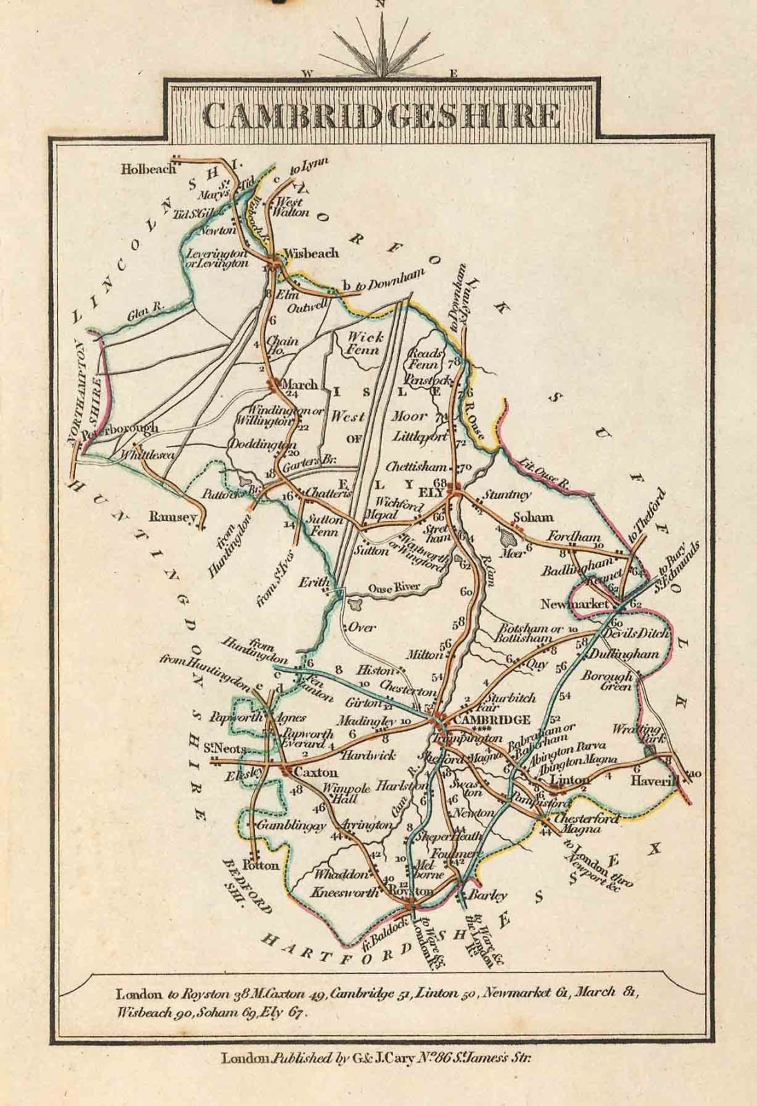 John Cary, Cambridgeshire, 1790