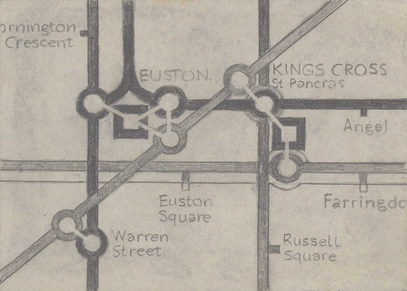 Harry Beck, Four Victoria Line Sketches, 1961 - 1964