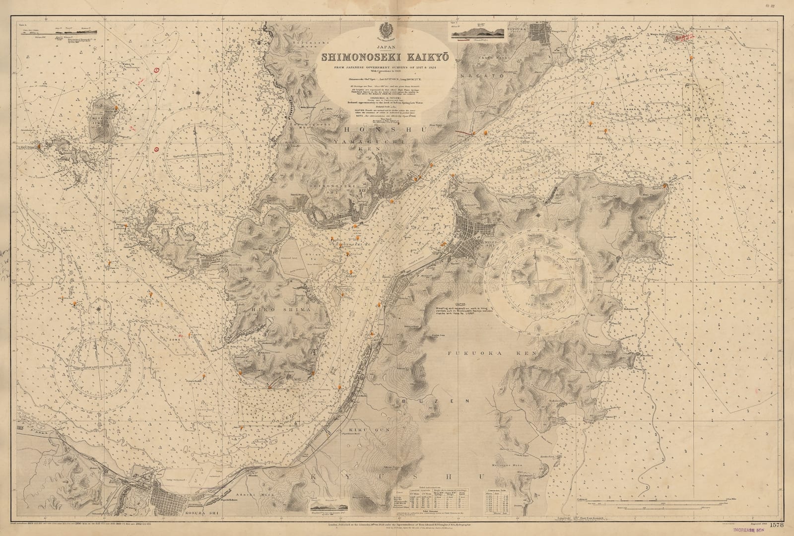 British Admiralty, Japan. Shimonoseki Kaikyo, 1923
