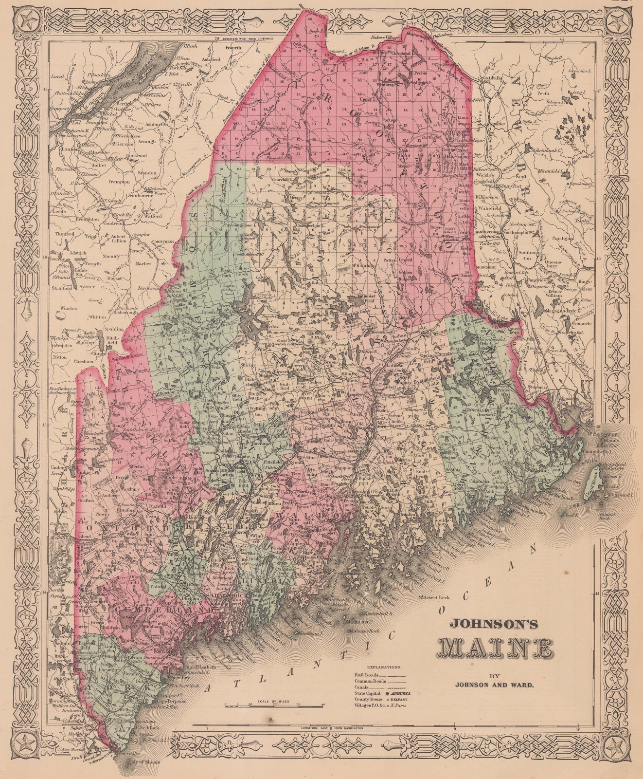 Johnson & Ward, Johnson's Maine, 1866
