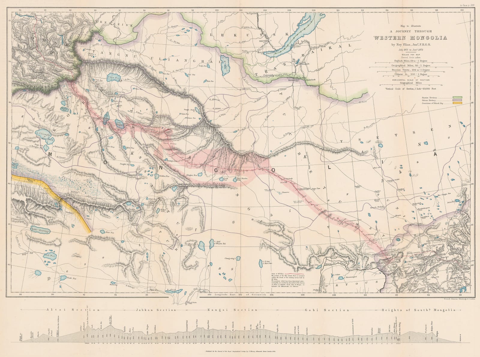 Royal Geographical Society (RGS), Western Mongolia, 1873