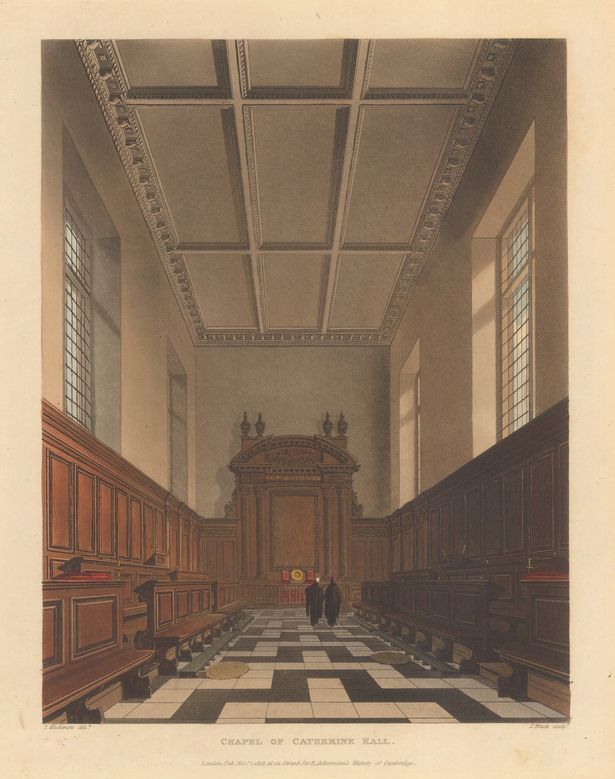 Rudolph Ackermann, Cambridge University - Catherine Hall, 1815