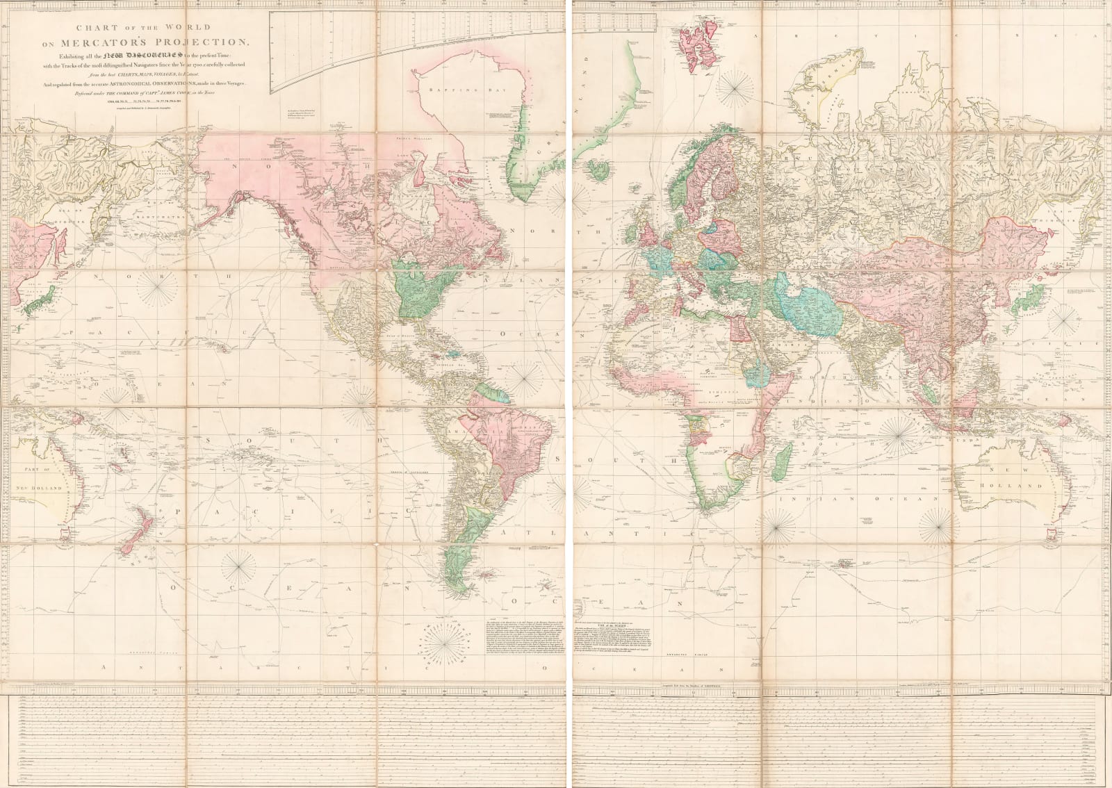 Aaron Arrowsmith, A Chart of the World on Mercator's Projection, 1802 c.