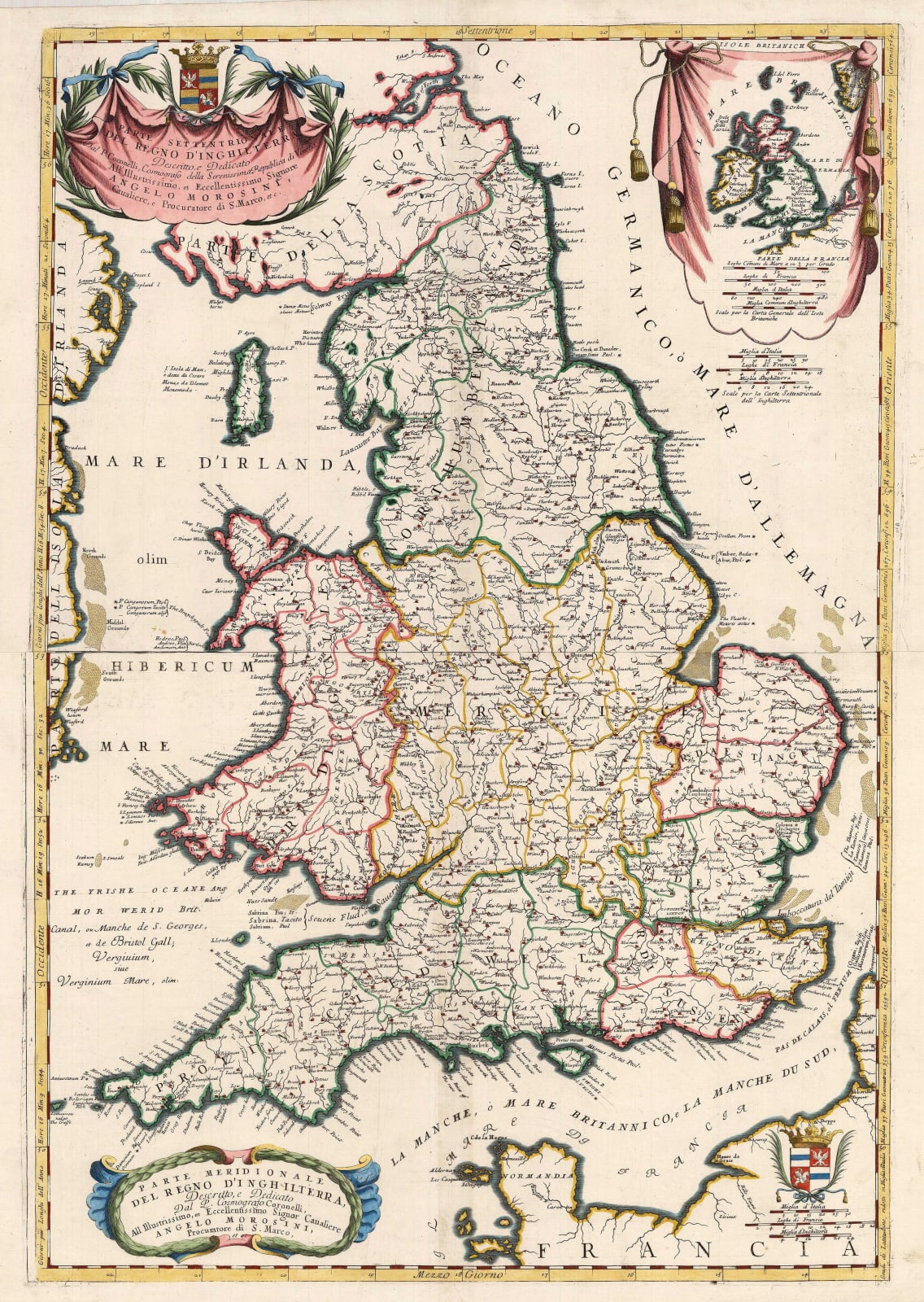 Vincenzo Coronelli, Kingdom of England, 1692 c.