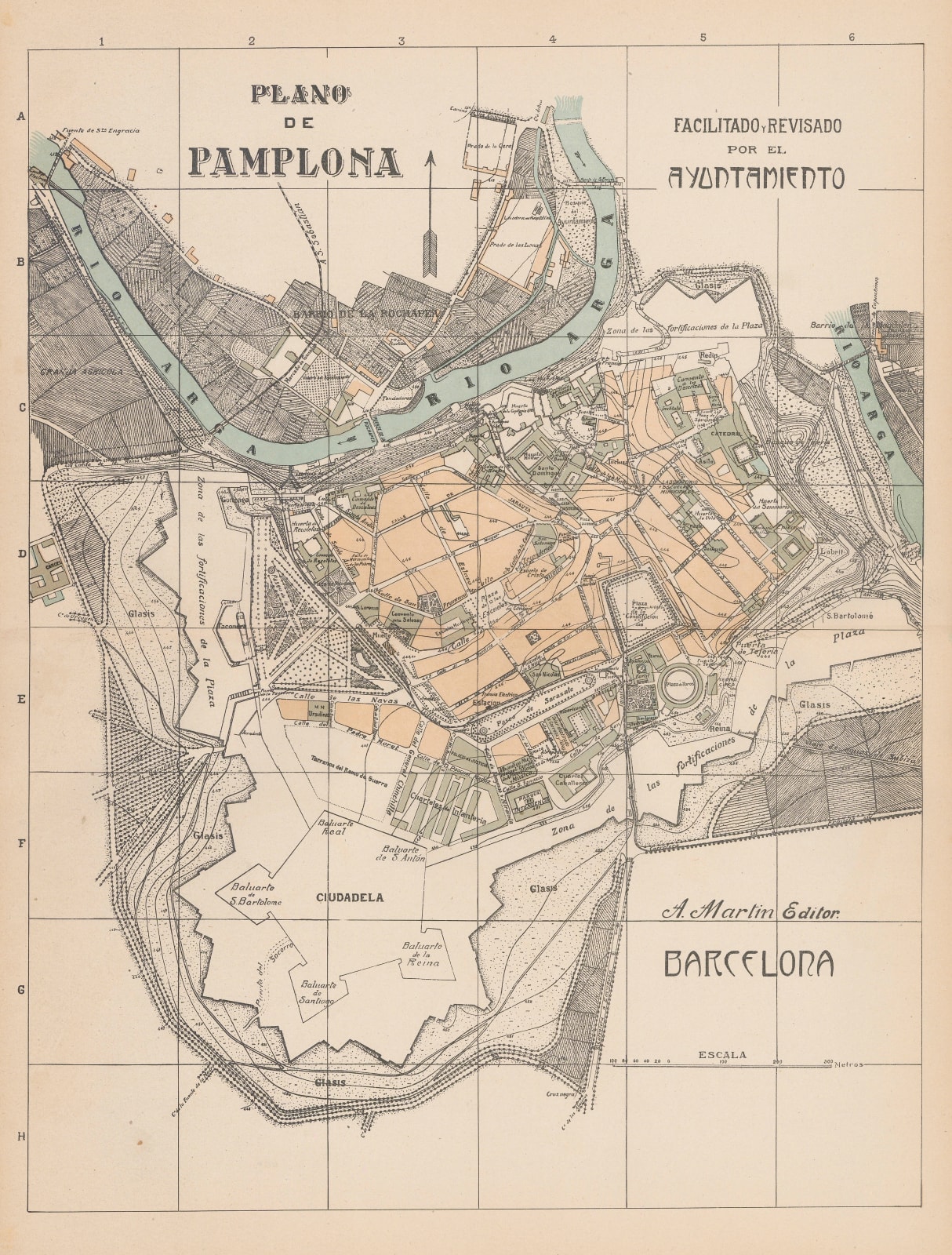 Alberto Martín, Plano de Pamplona, 1927