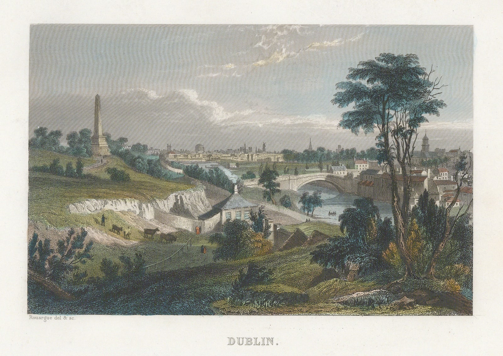Conrad Malte-Brun, Ireland - Panorama of Dublin, 1841