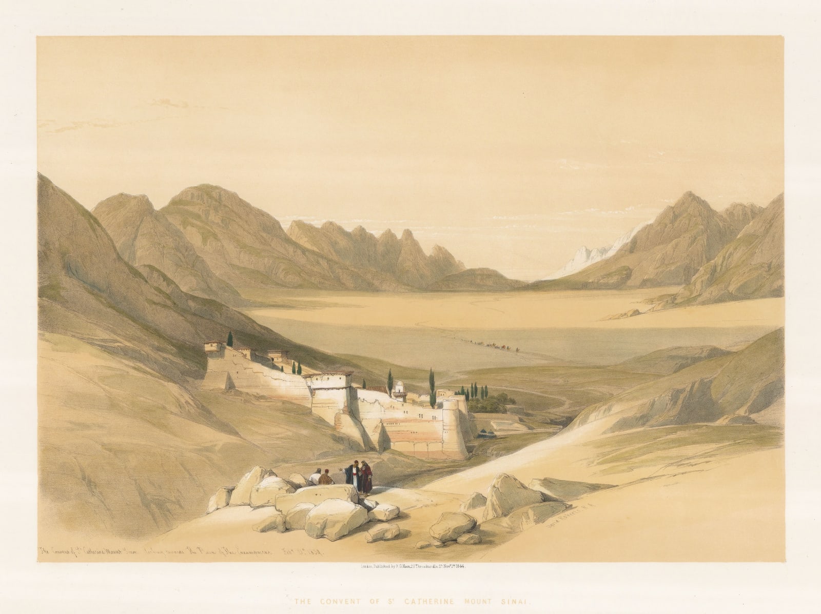 David Roberts, Holy Land - Mount Sinai, Convent of Saint Catherine, 1848