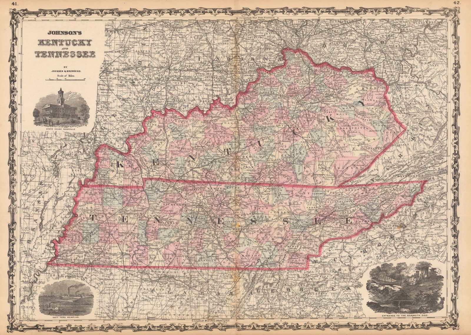 Johnson & Browning, Johnson's Kentucky and Tennessee, 1861