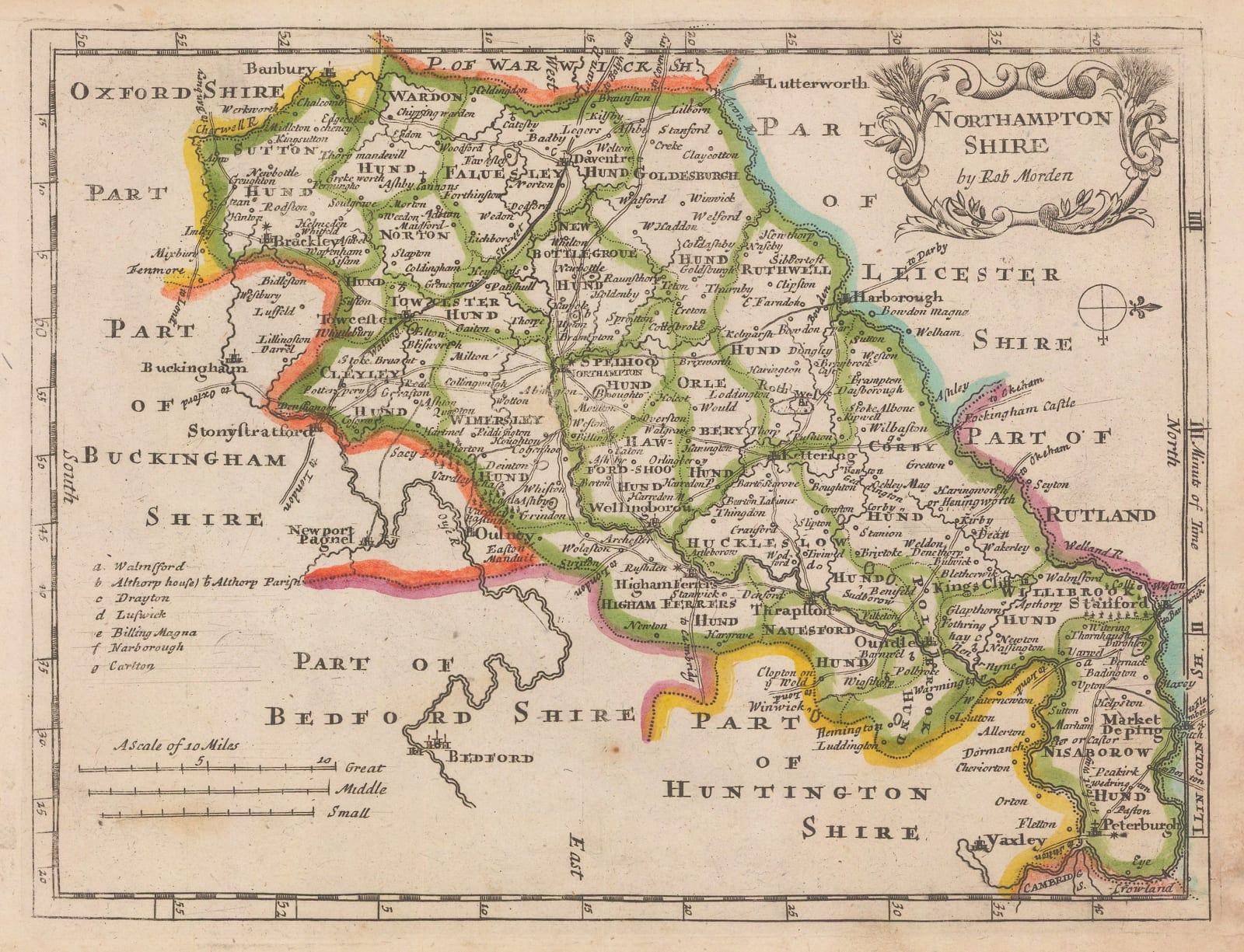 Robert Morden, Northamptonshire, 1708