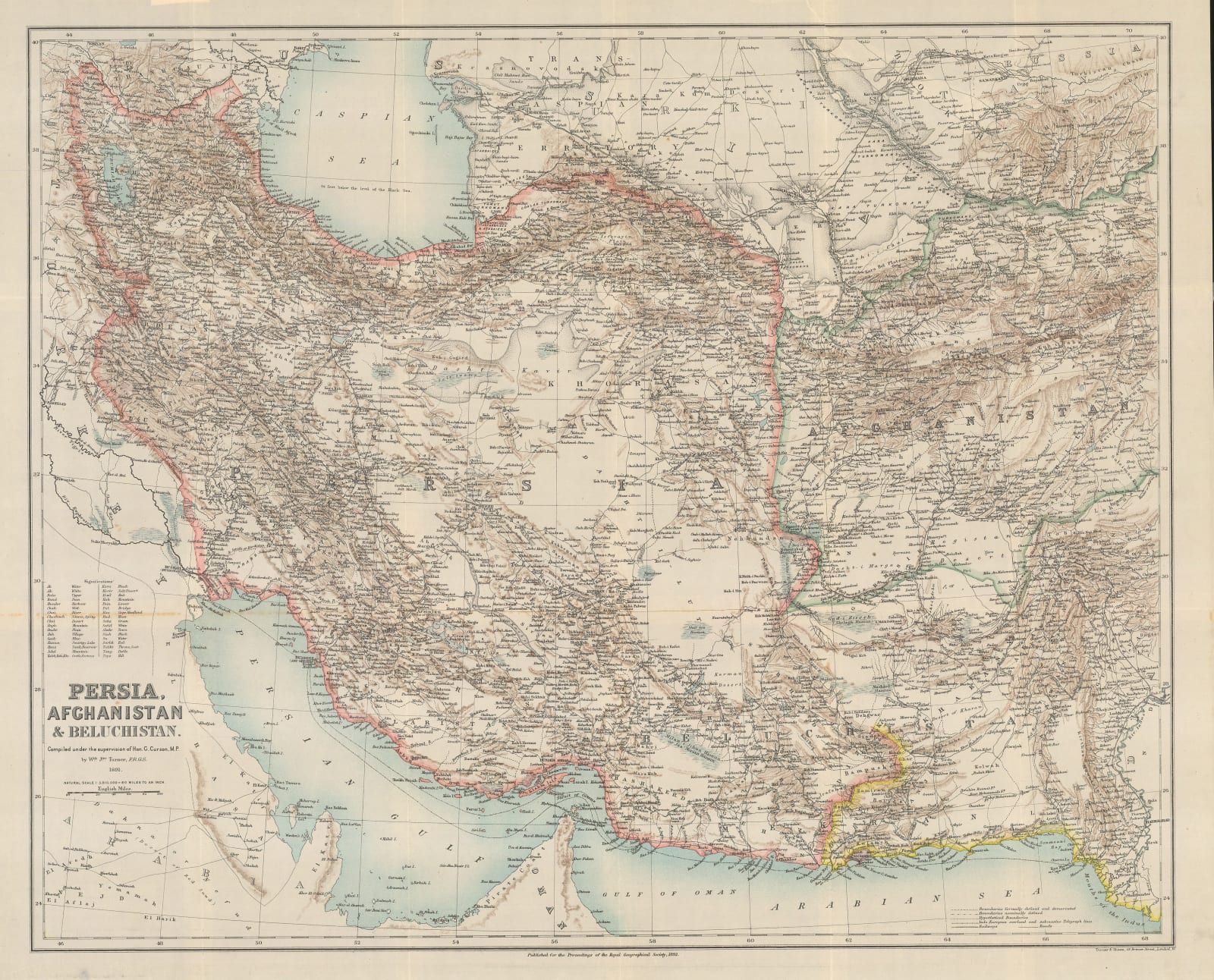 Royal Geographical Society (RGS), Persia, Afghanistan and Beluchistan, 1892