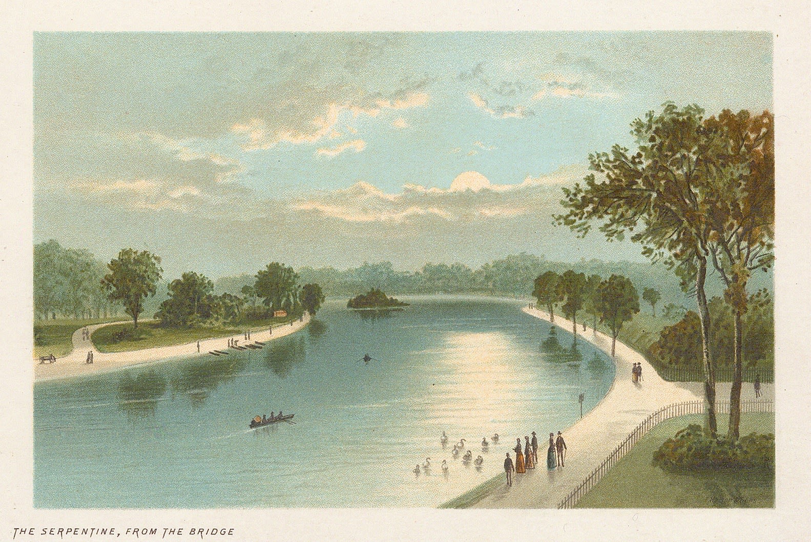 Thomas Nelson, London - Hyde Park, The Serpentine, 1889