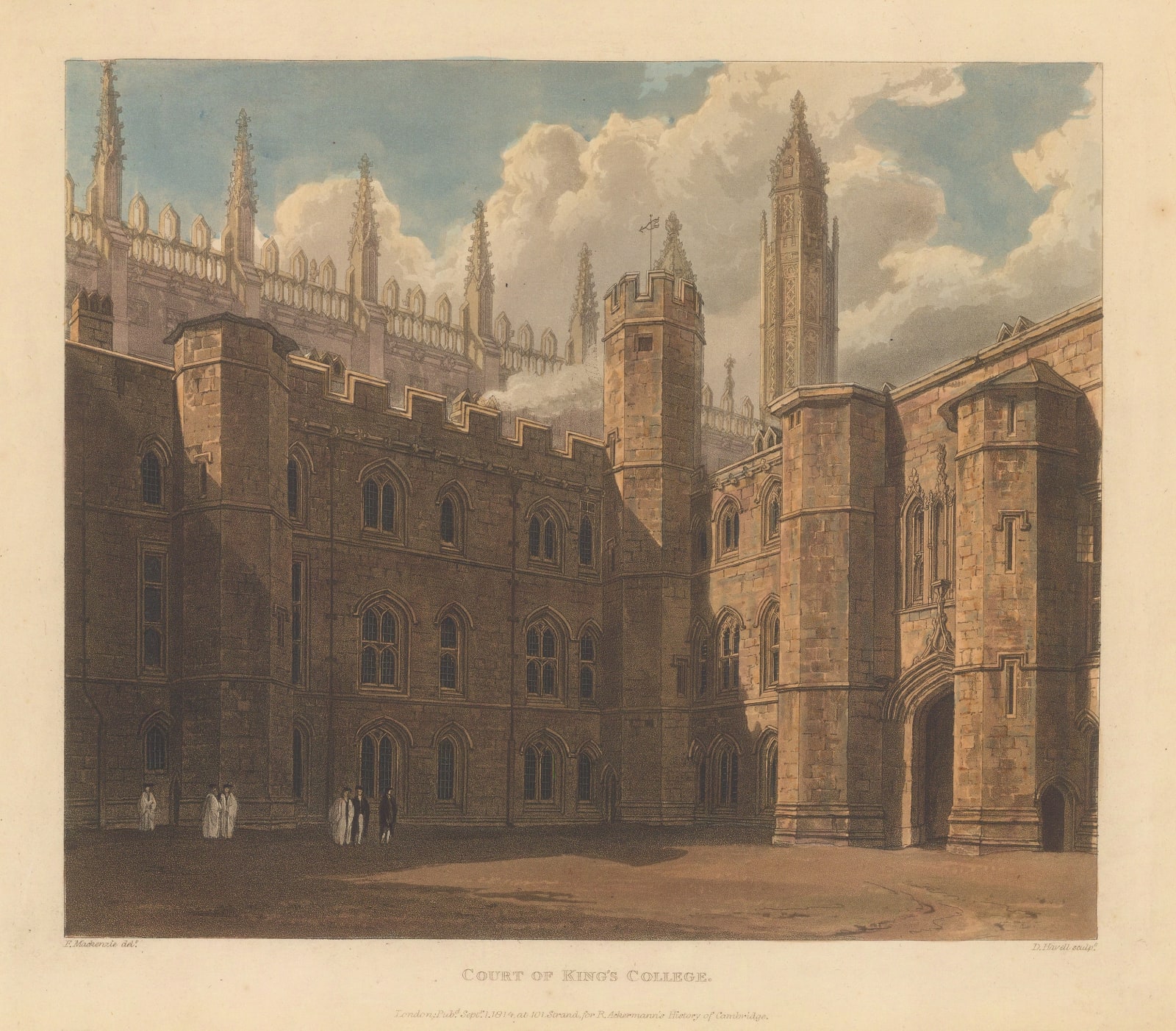 Rudolph Ackermann, Cambridge University - Old Schools, 1814