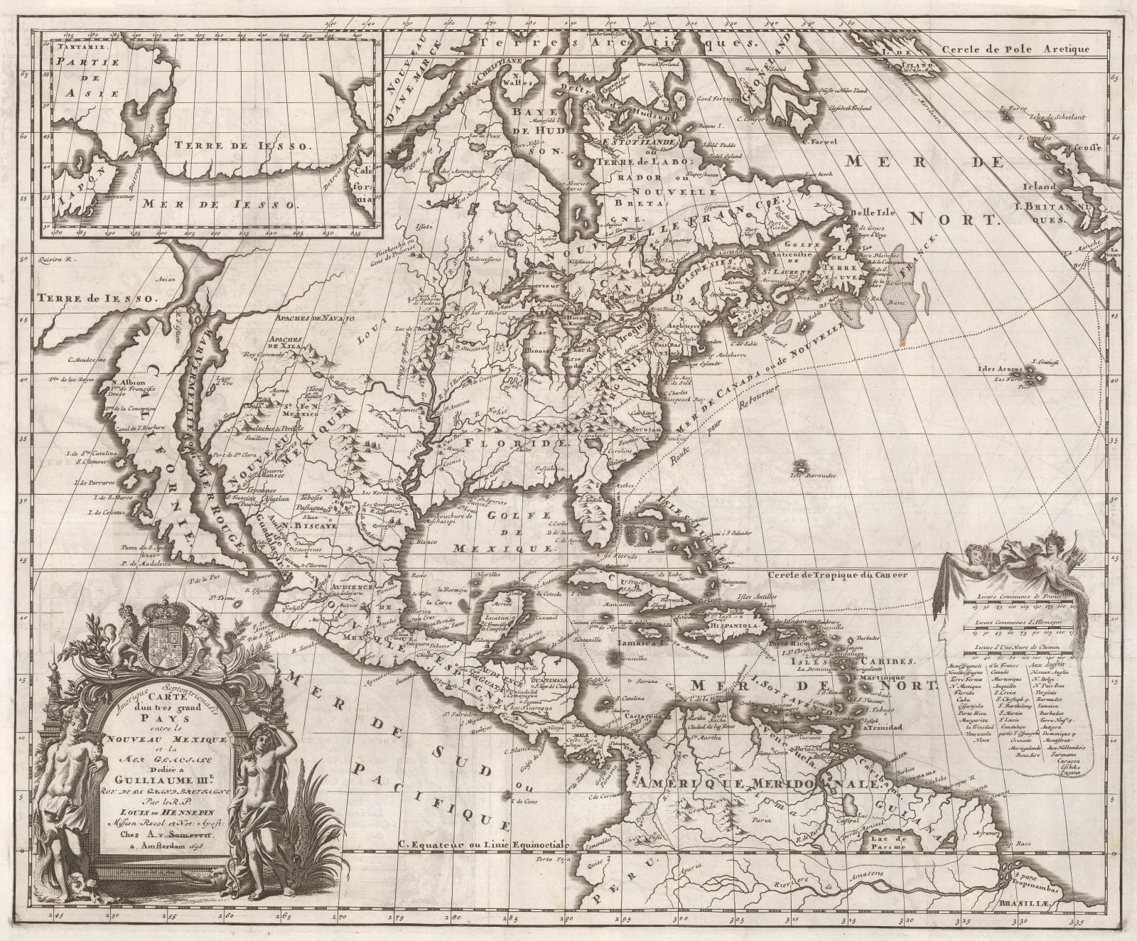 Louis Hennepin, North America to accompany Father Hennepin's account, 1698