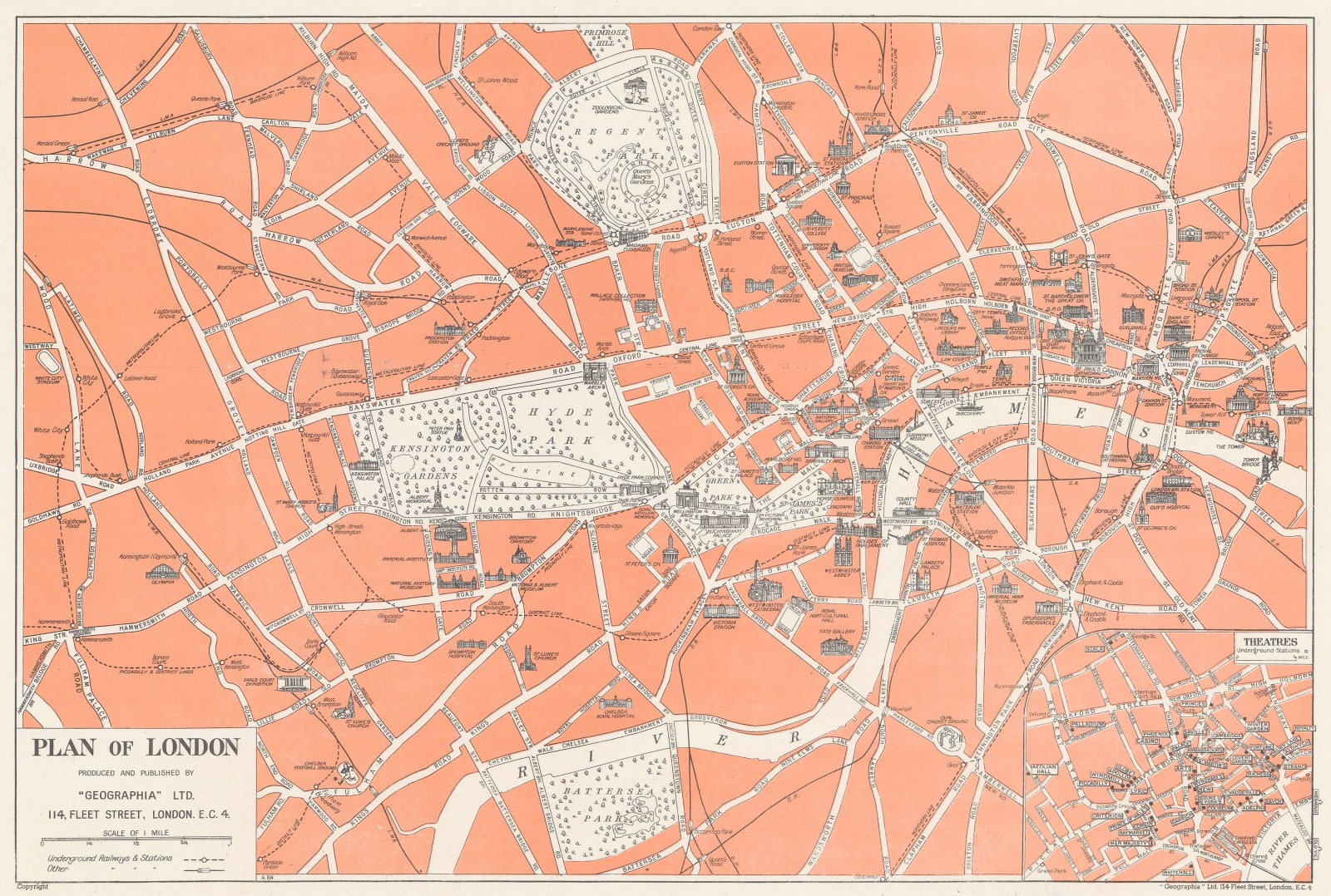 Geographia Ltd., Plan of London, 1930 c