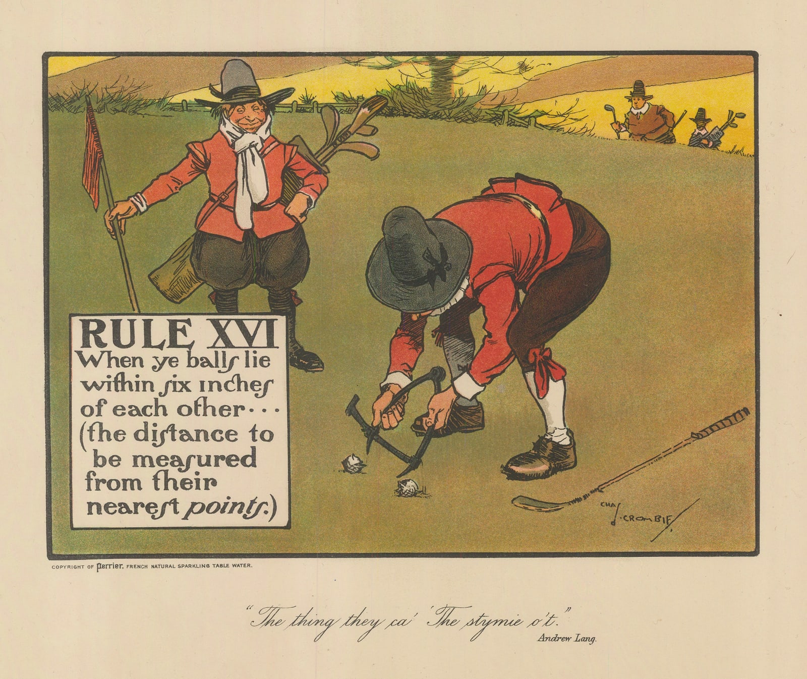 Charles Crombie, Golf - Cartoon, Rules of Golf, 1905