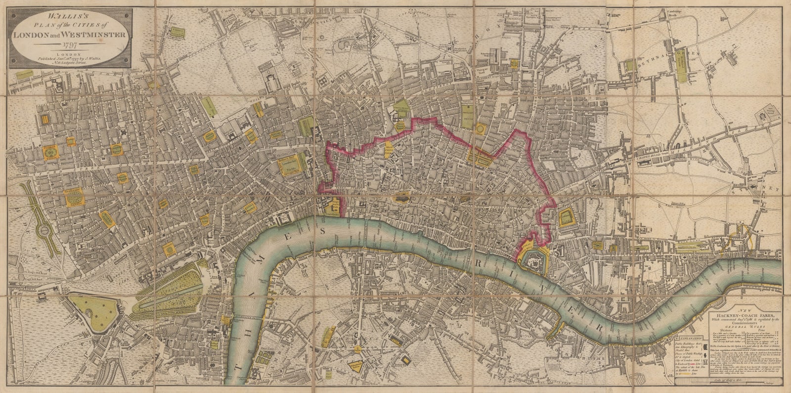 John Wallis, Wallis's Plan of the Cities of London and Westminster, 1797