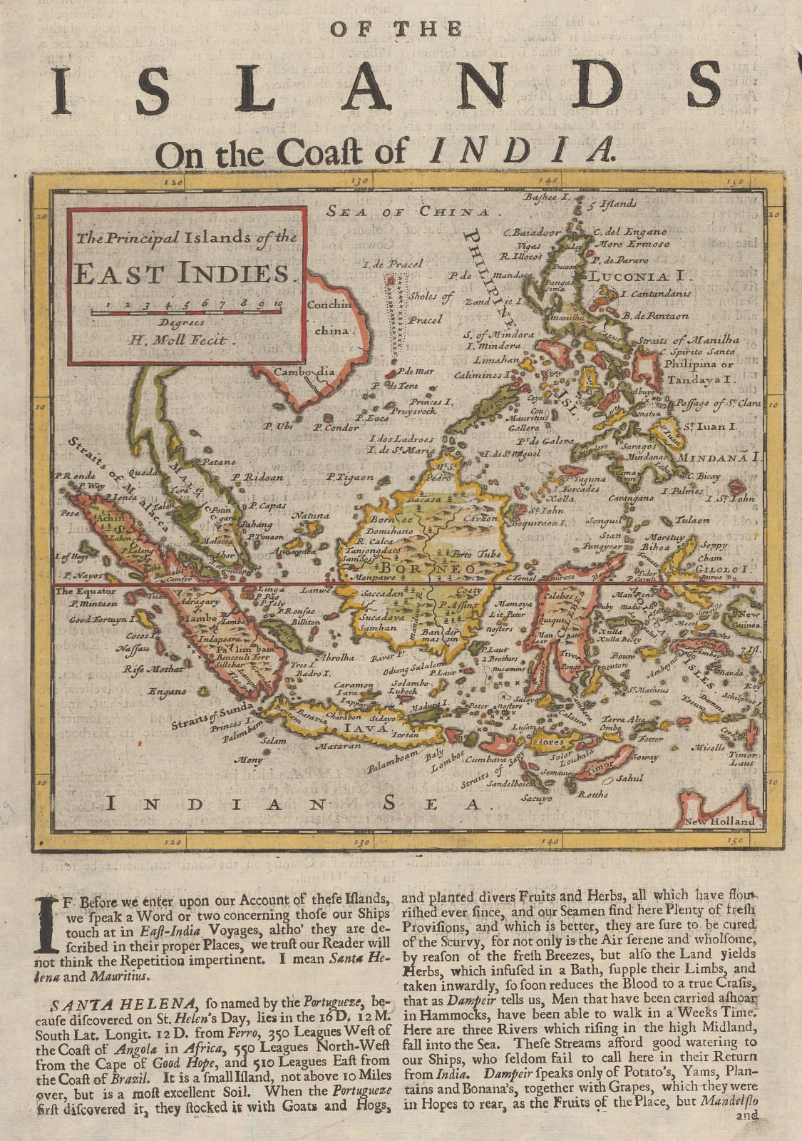 Herman Moll, The Principal Islands of the East Indies, 1723