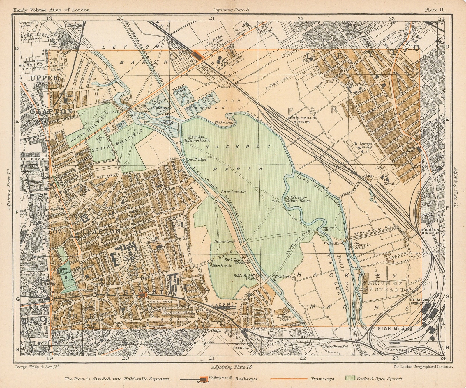 George Philip & Son Ltd., Hackney, Clapton, Leyton & Homerton, 1904