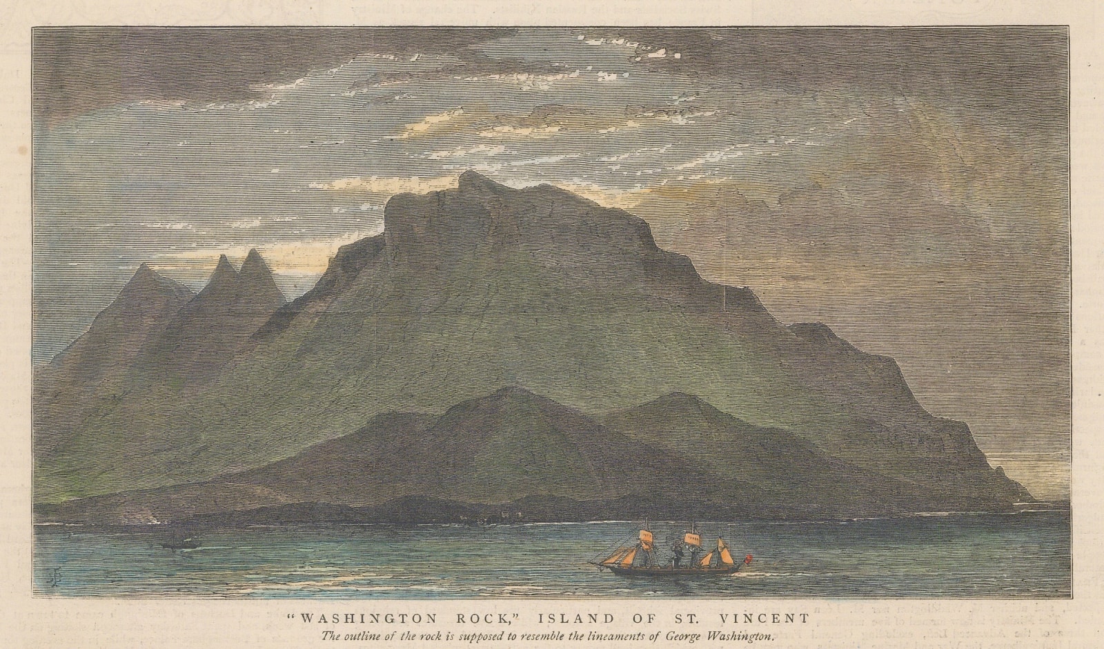 The Graphic Magazine, St. Vincent - La Sofiere Volcano (Washington Rock), 1880