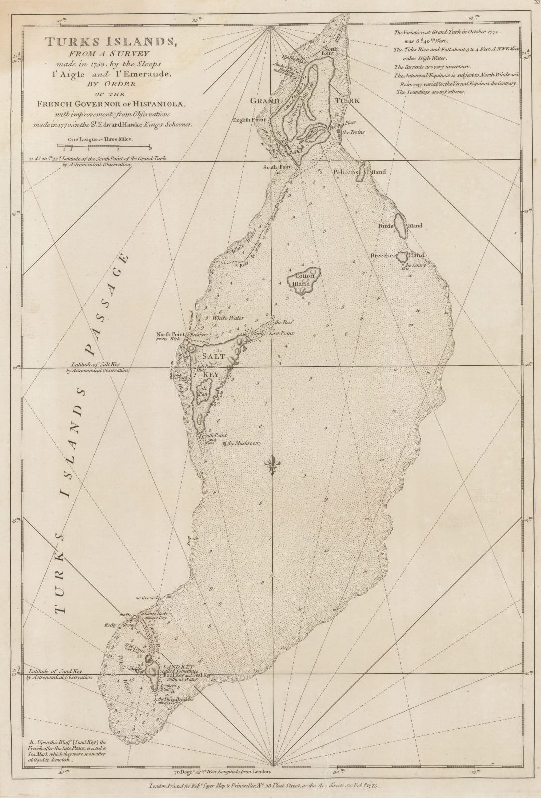 Thomas Jefferys, Turks Islands, 1775