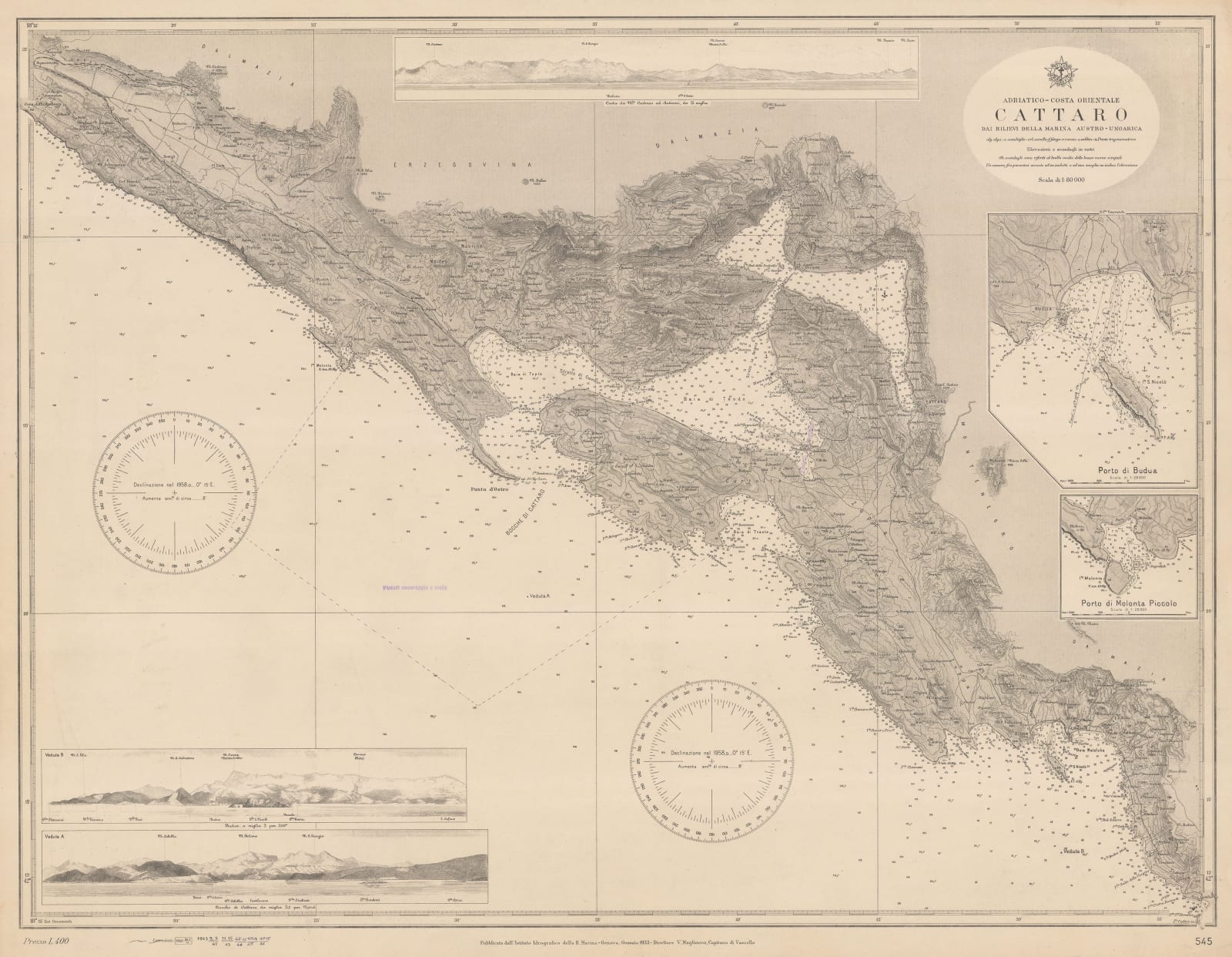 Istituto Idrografico, Montenegro coast, 1963