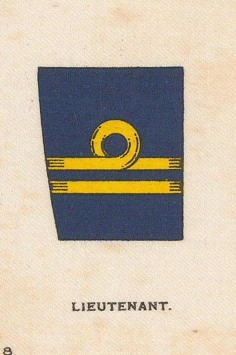 Cigarette Cards, Navy - Lieutenant, 1910 c.