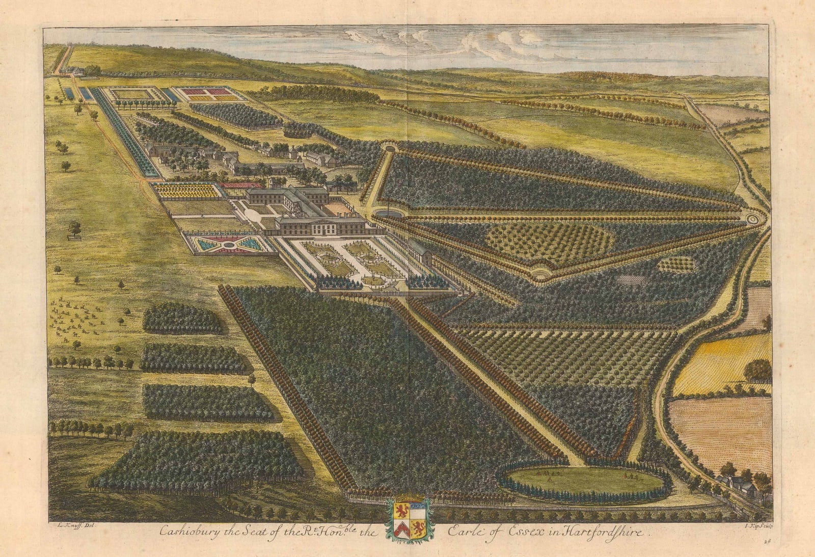 Johannes Kip, Cassiobury, Hertfordshire, 1715