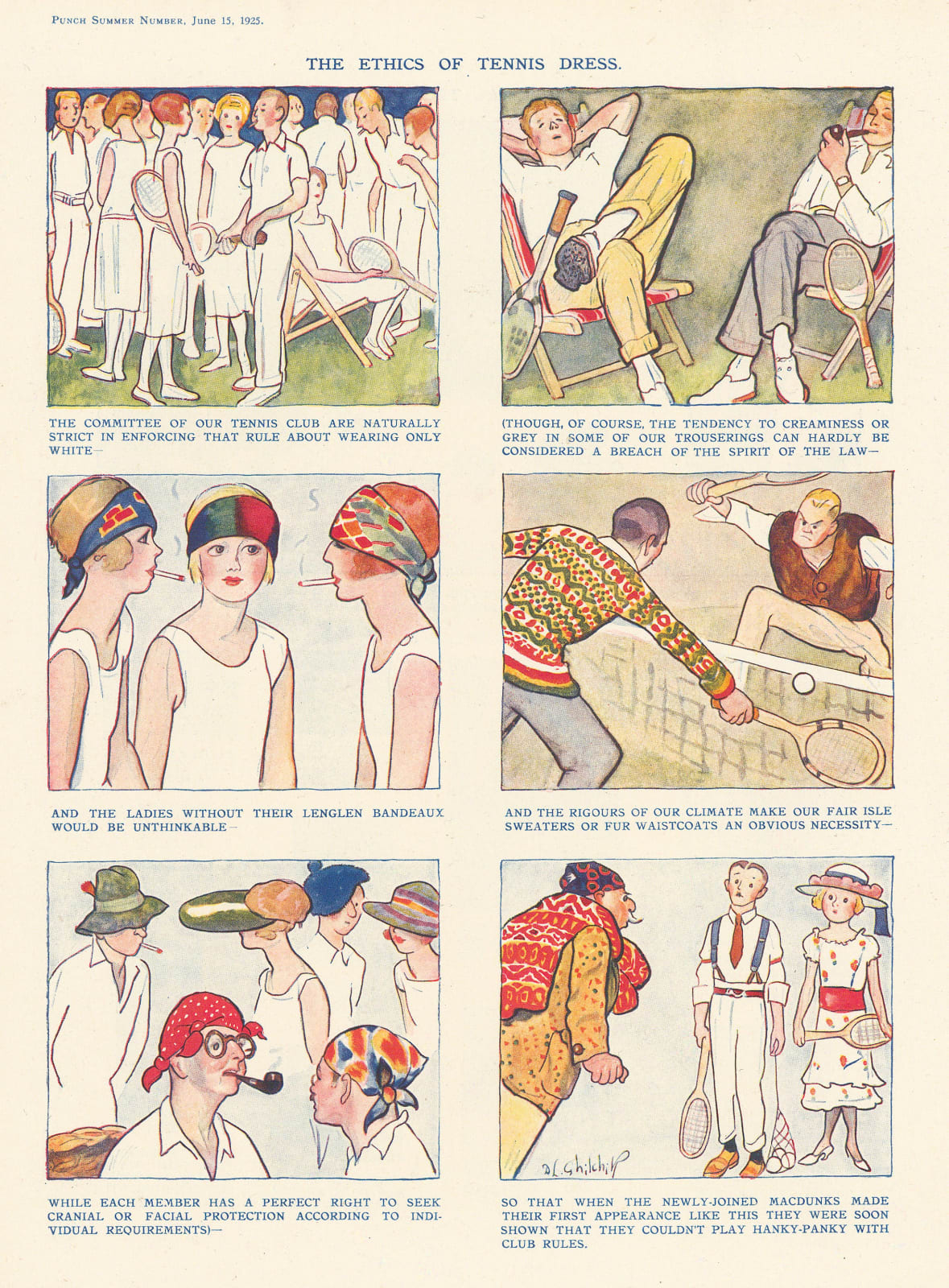 Punch, Tennis - Cartoon, 1934