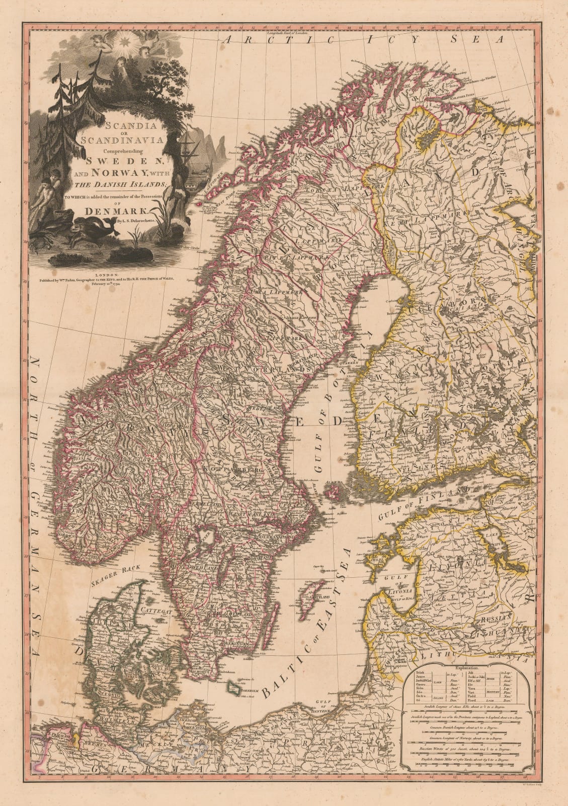 William Faden, Scandinavia, 1794