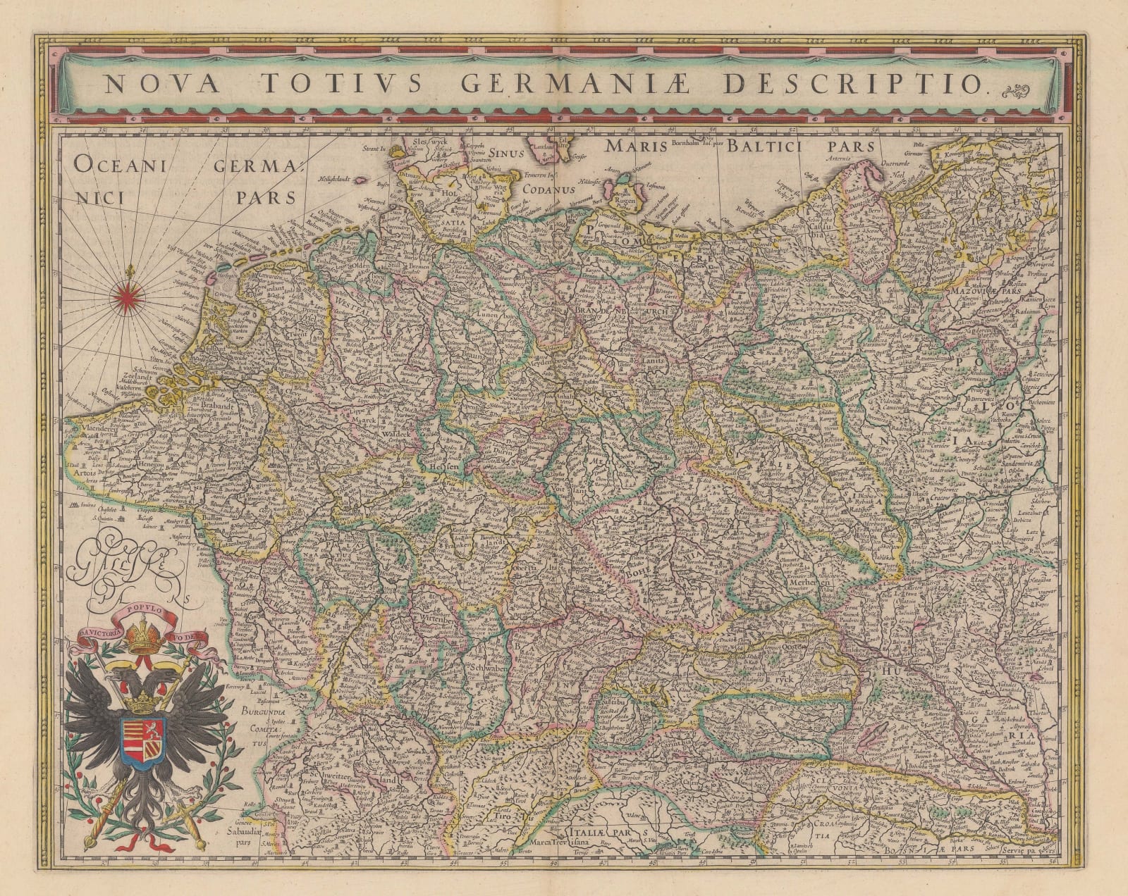 Willem & Jan Blaeu, Germany and the Holy Roman Empire, 1640 c.
