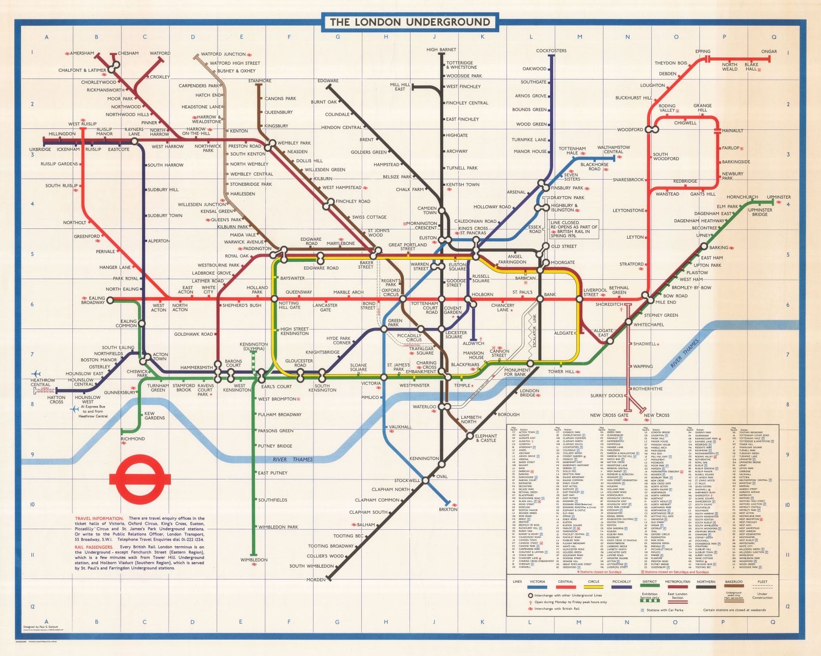 Paul E. Garbutt, The London Underground, 1974
