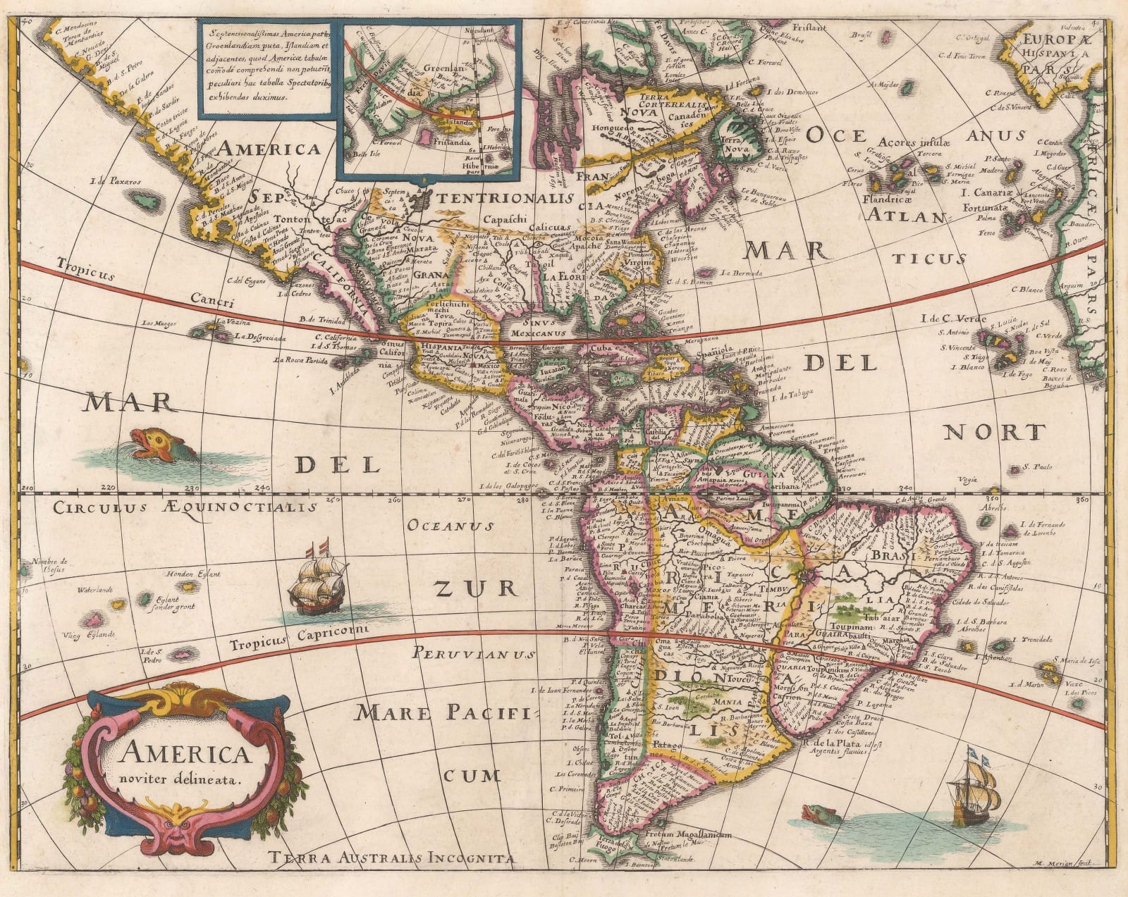 Matthäus Merian, America noviter delineata, 1638 c.