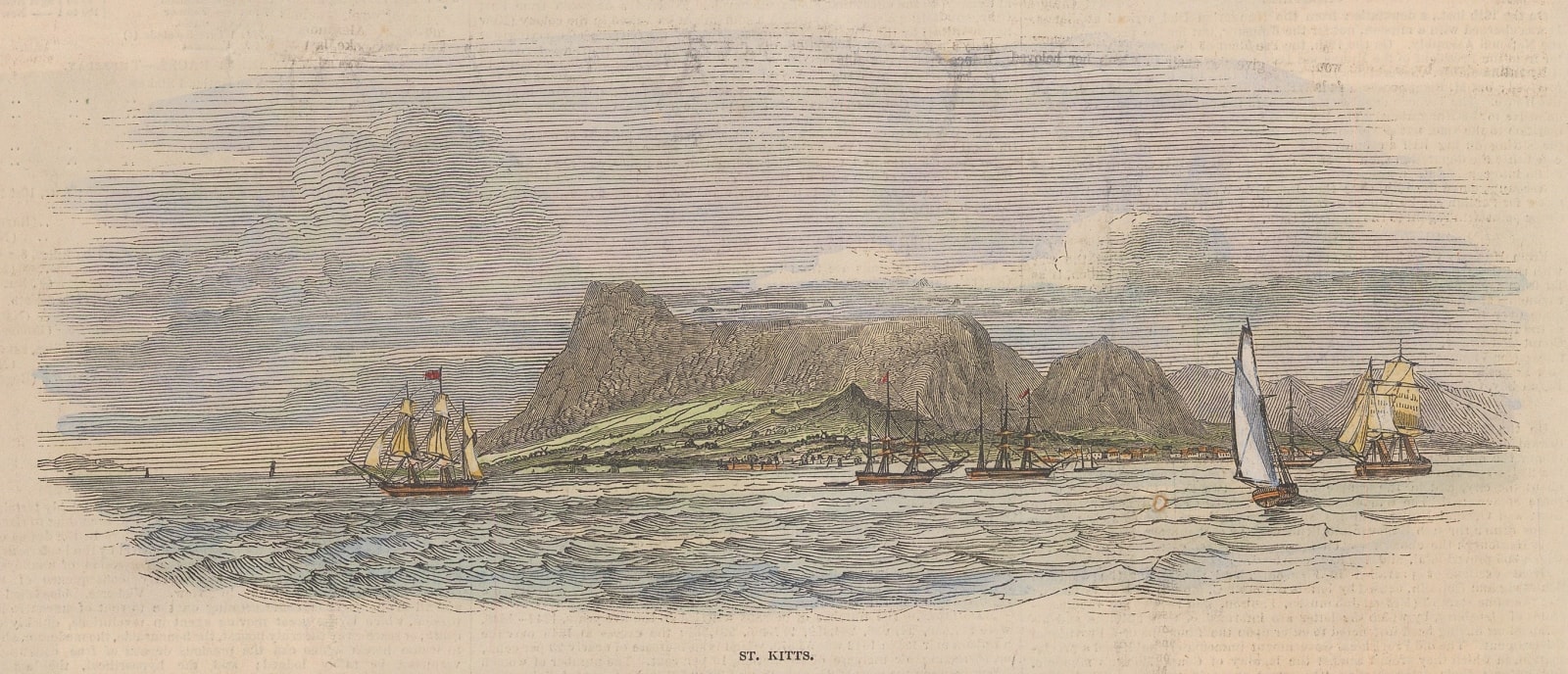 Illustrated London News (ILN), St Kitts - Basseterre, 1848